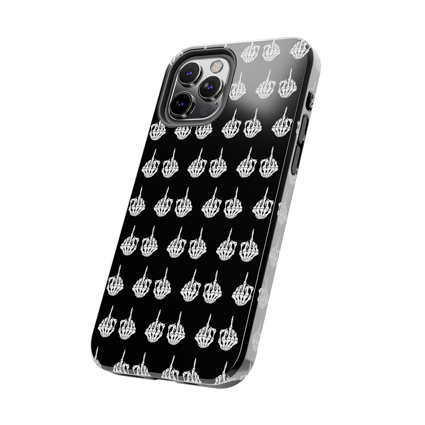 Fuck Off Skeleton Middle Finger Tough Phone Cases