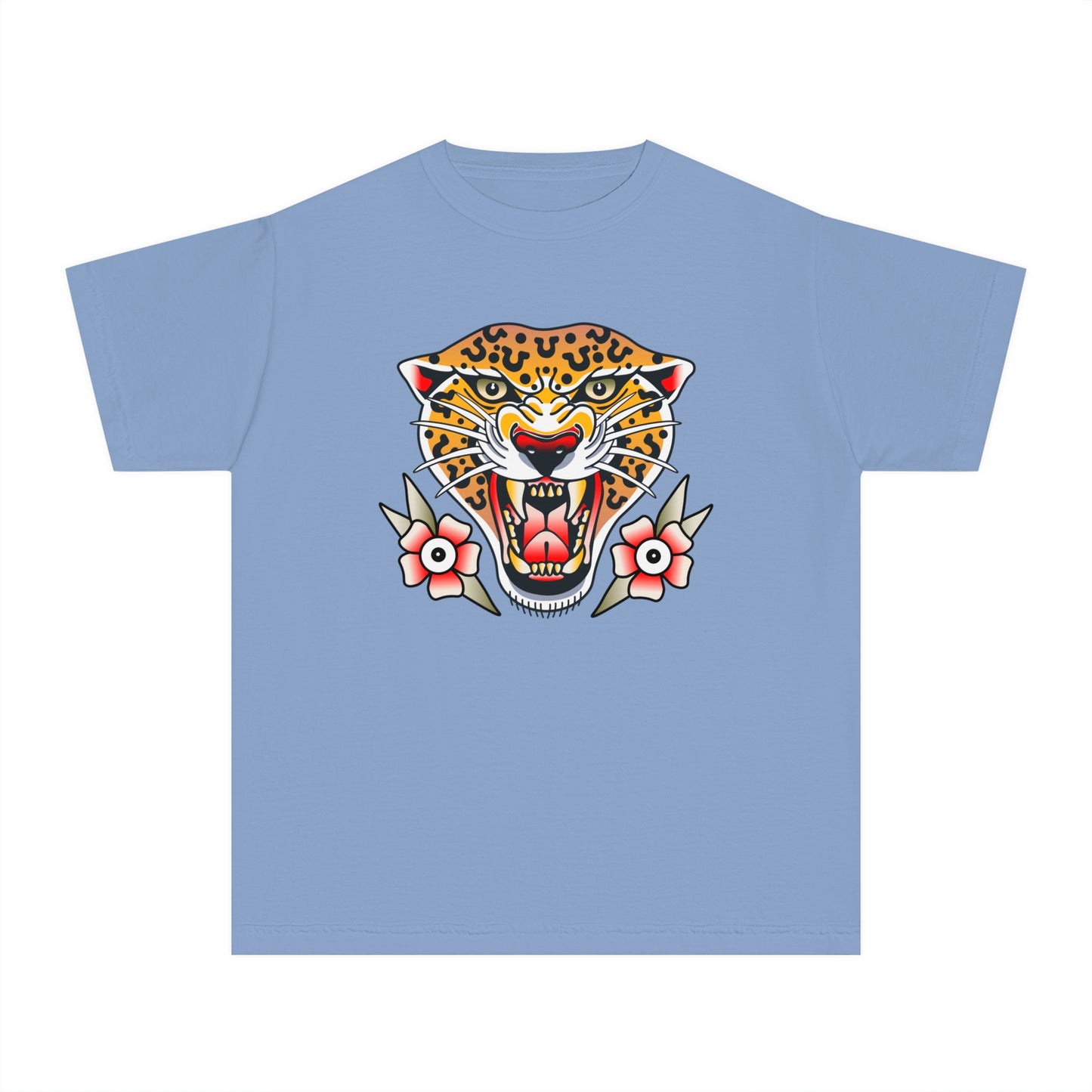 Rebel Leopard Youth Midweight Comfort Colors Tee