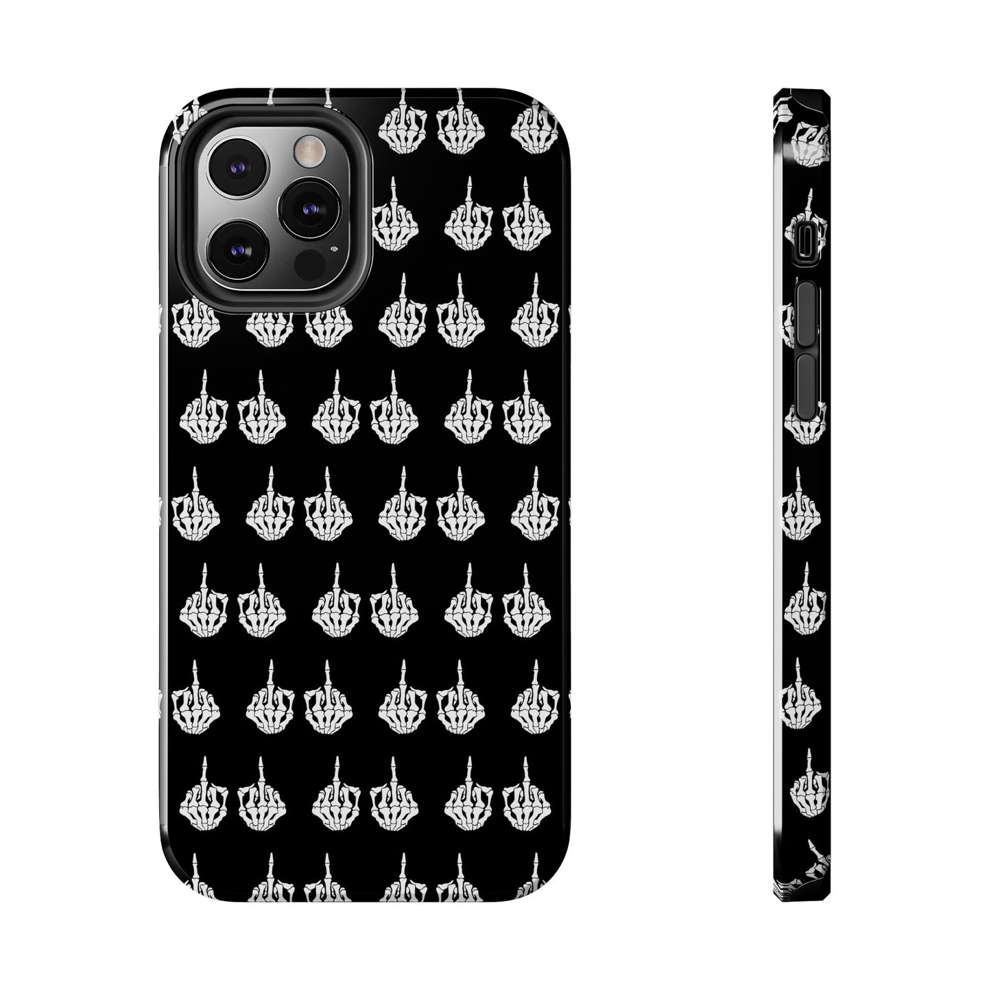 Fuck Off Skeleton Middle Finger Tough Phone Cases