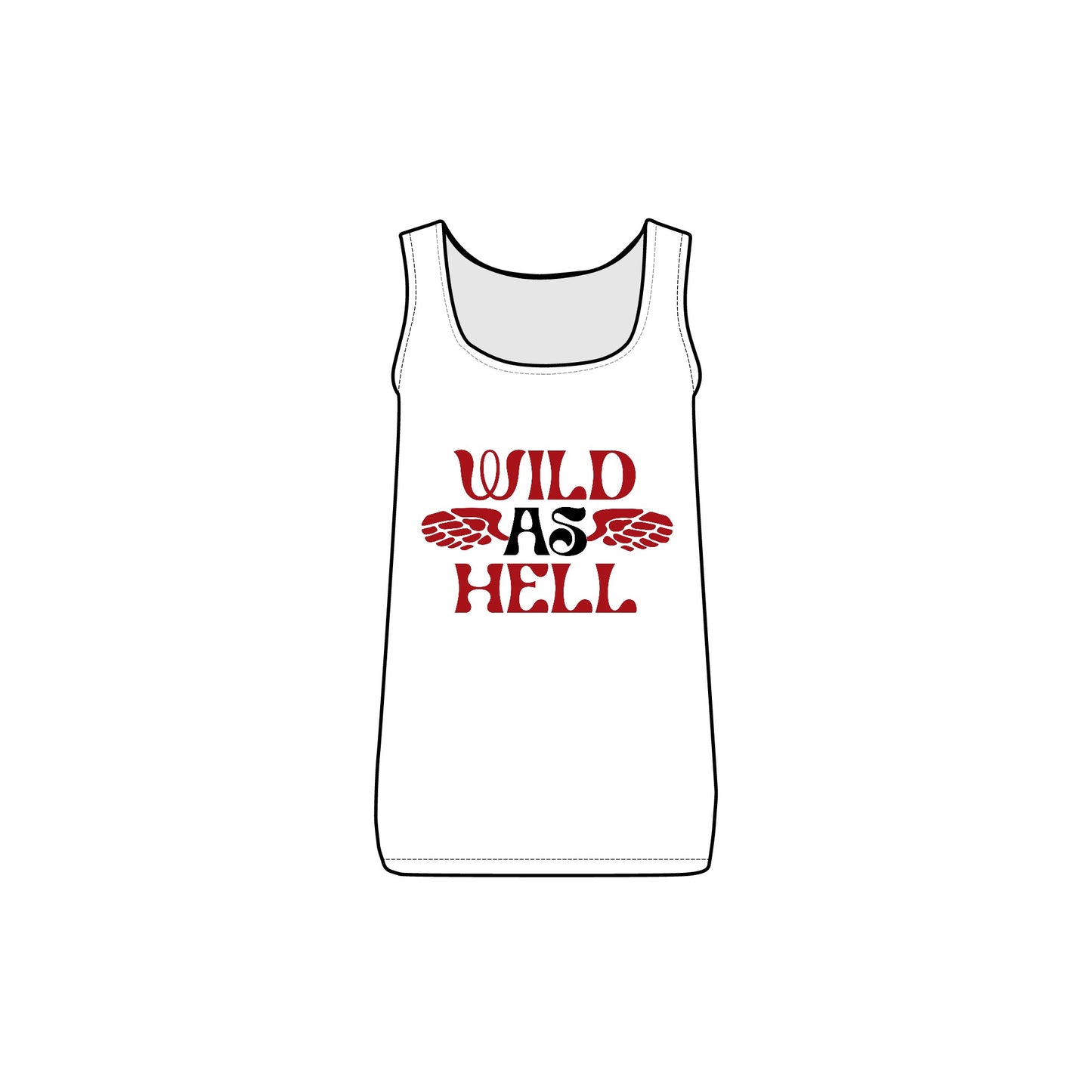 Wild As Hell Women's Baby Rib Tank
