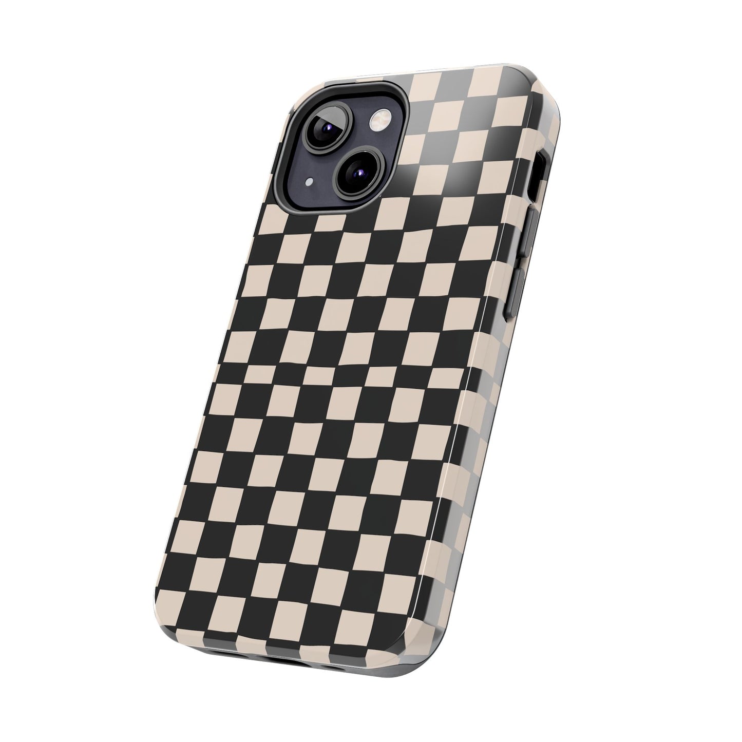 Black White Check Tough Phone Cases
