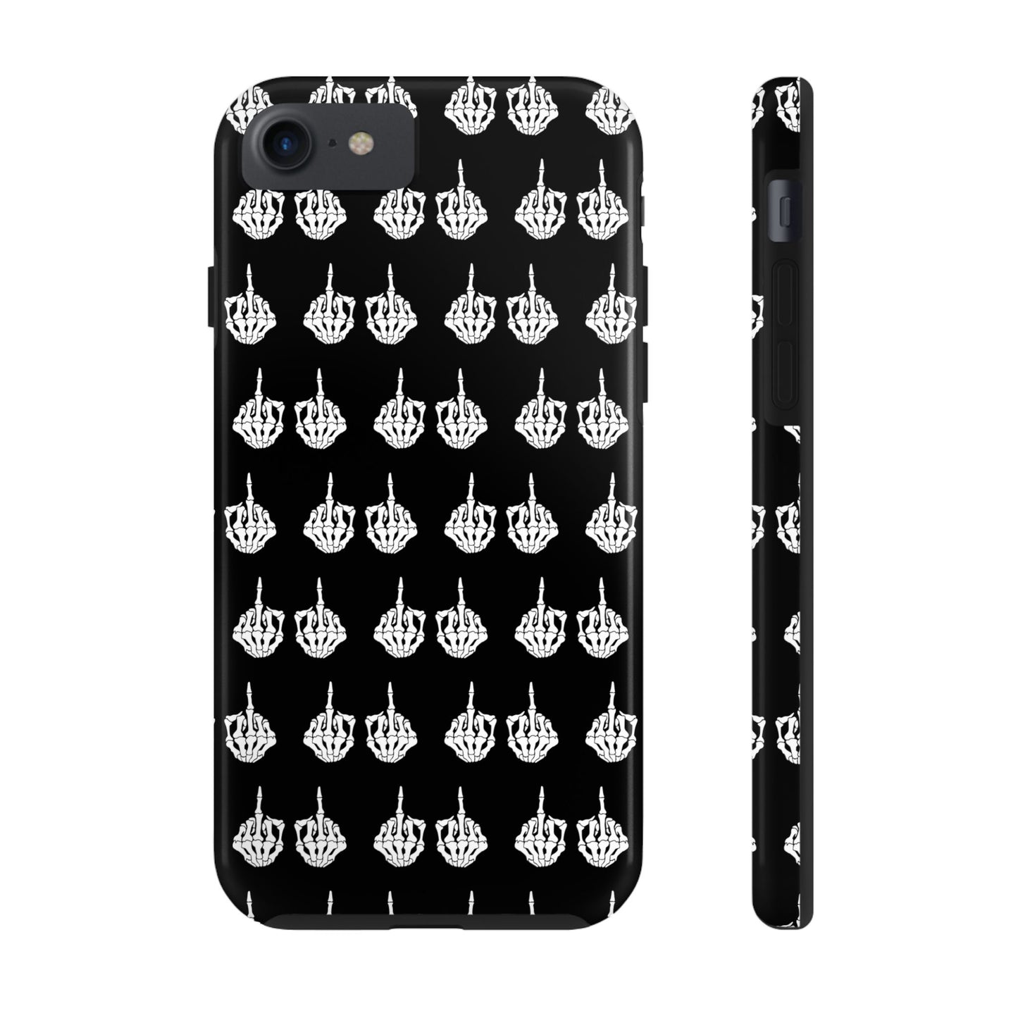 Fuck Off Skeleton Middle Finger Tough Phone Cases