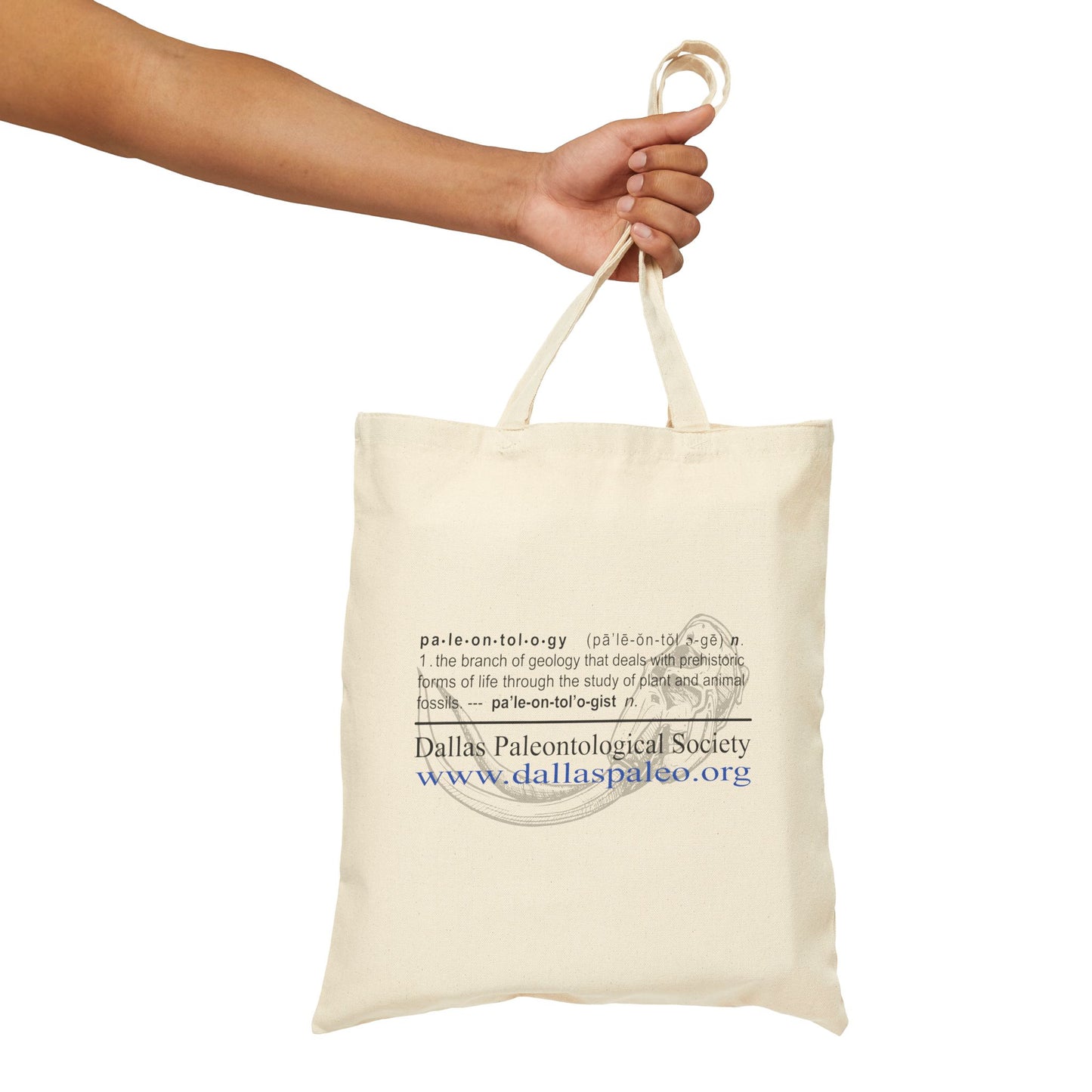 Rock Starts Dino Cotton Canvas Tote Bag, Fun Paleontology Gift, Eco-Friendly Shopping Bag, Dinosaur Enthusiast Tote, 15x16x20
