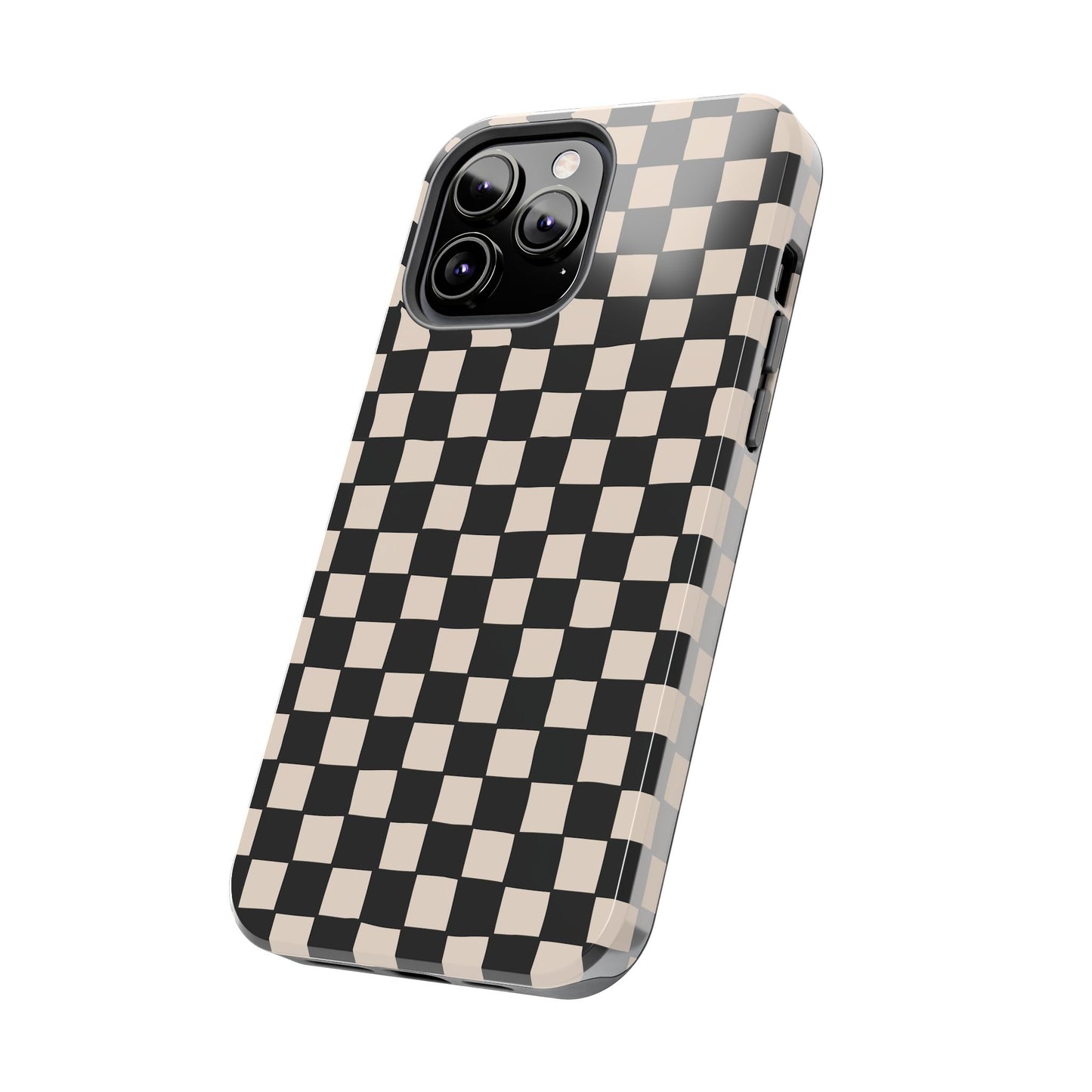 Black White Check Tough Phone Cases