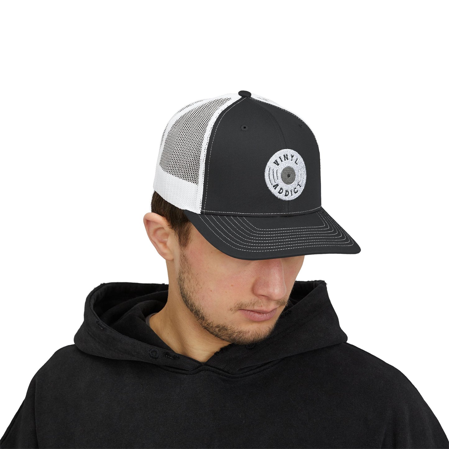 Vinyl Addict Embroidery Snapback Trucker Cap