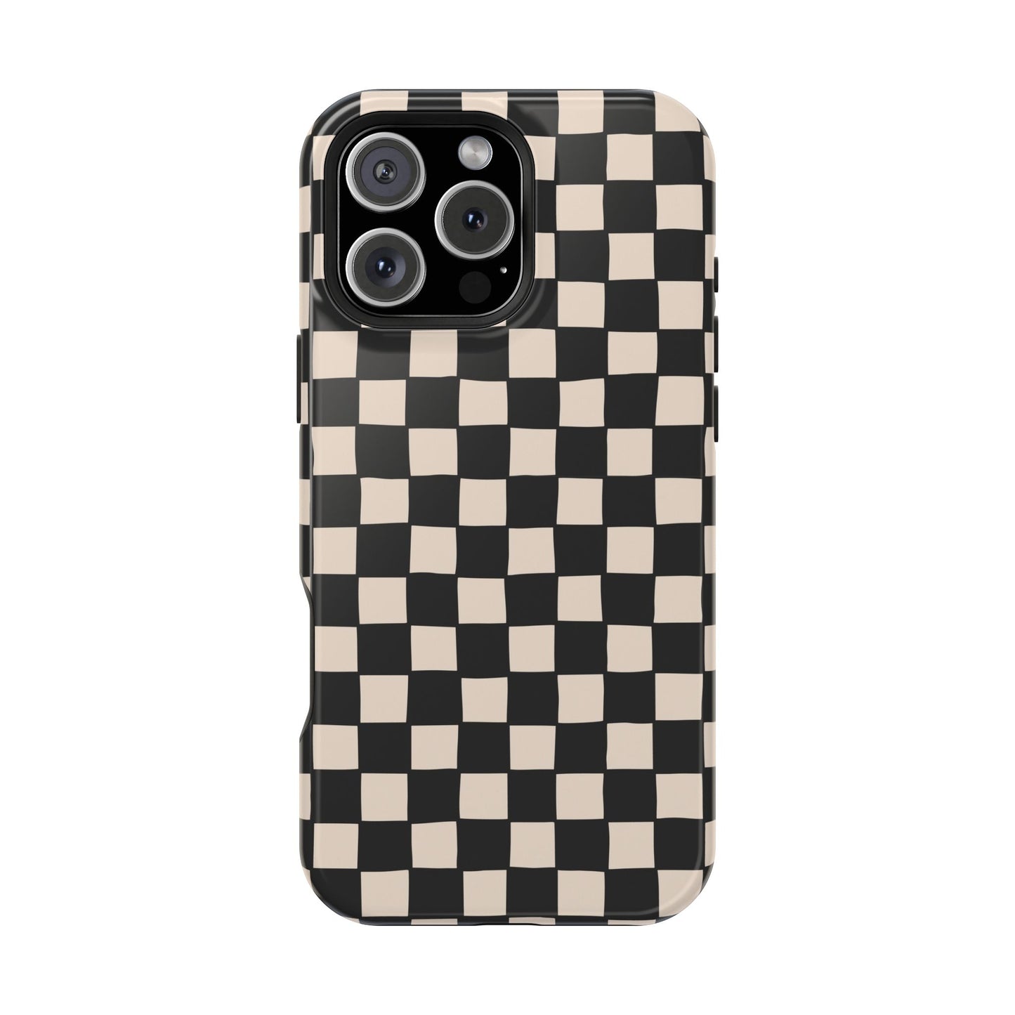 Black White Check Impact-Resistant Cases