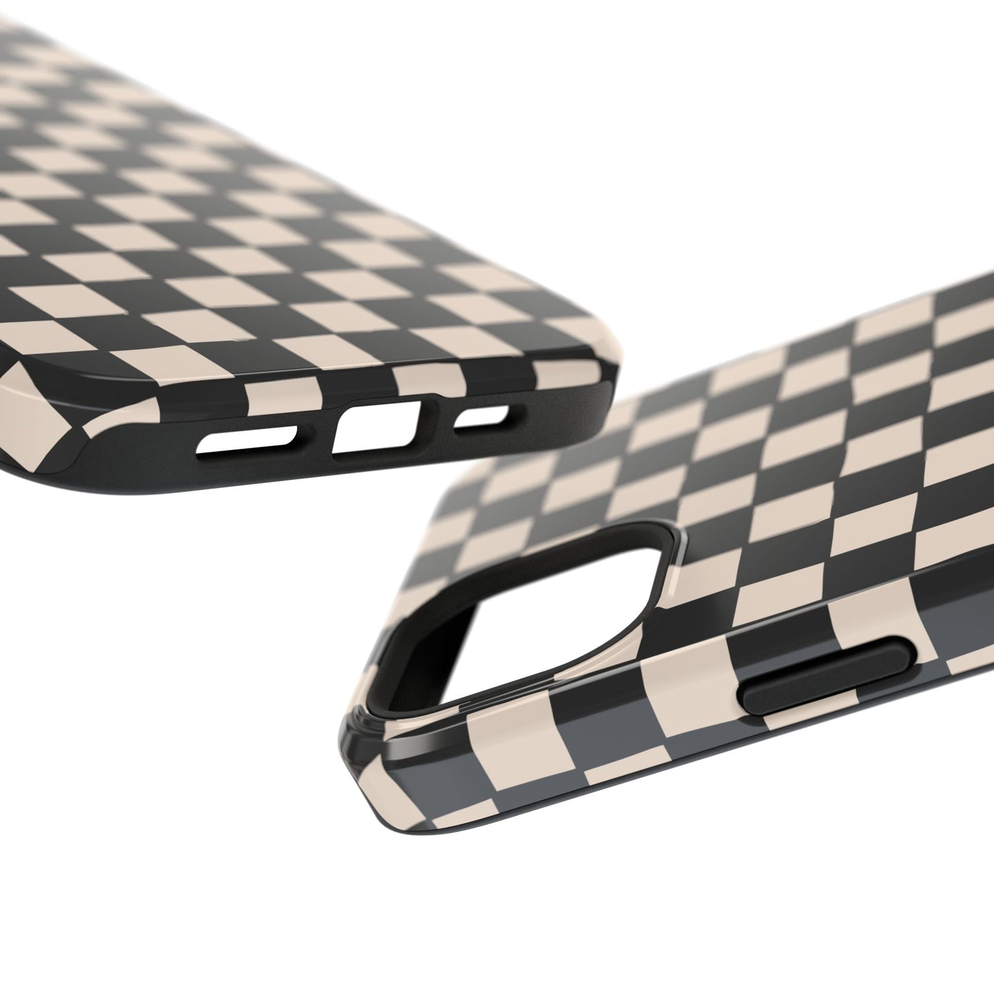 Black White Check Impact-Resistant Cases