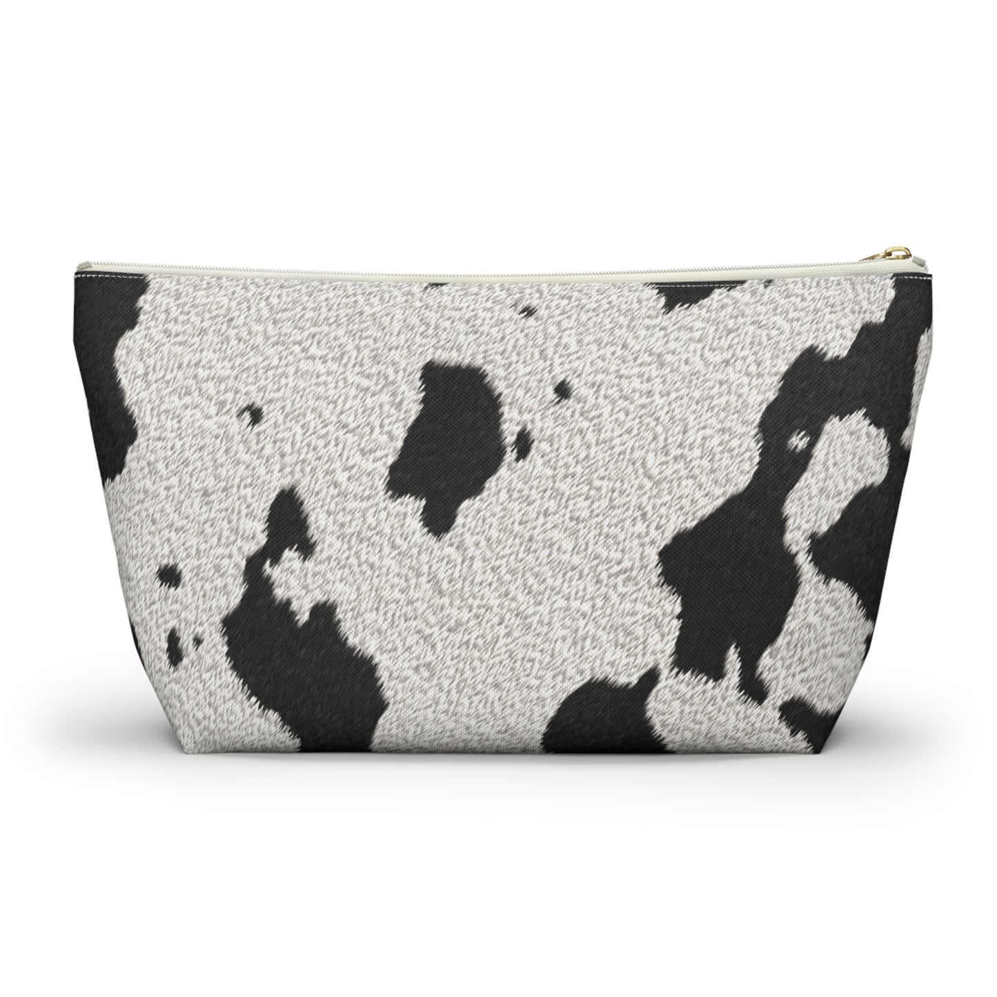 Cow Print Accessory Pouch w T-bottom