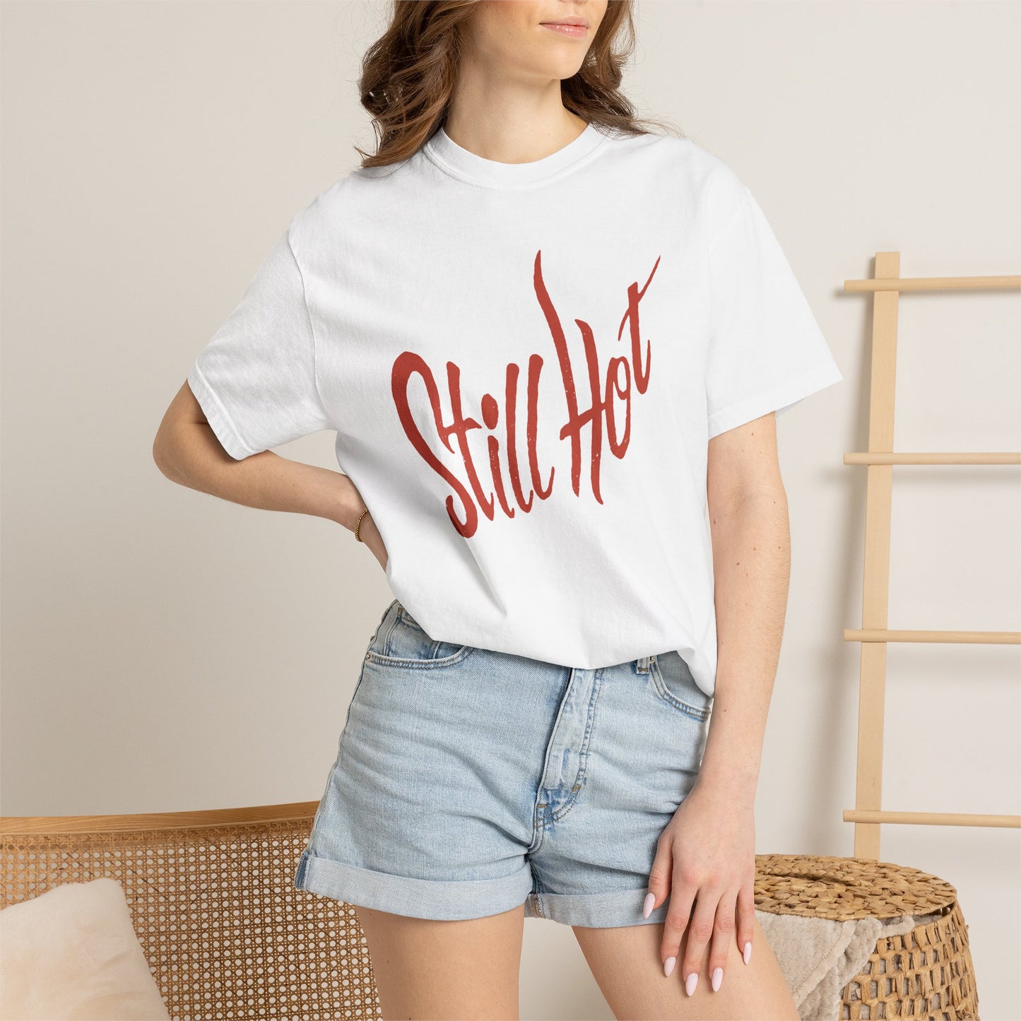 Vintage Still Hot text Comfort Graphic Tee