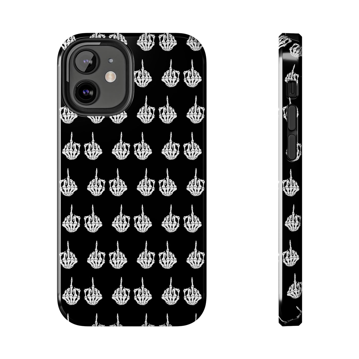 Fuck Off Skeleton Middle Finger Tough Phone Cases