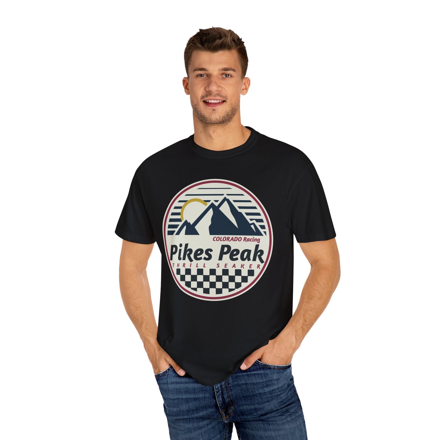 Pikes Peak Thrill Seeker Colorado Racing Comfort Colors Tshirt