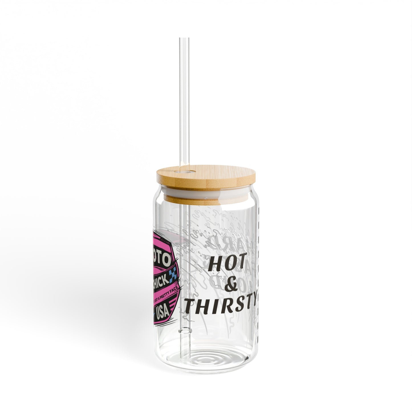 MotoChick MotoCross MotoX Motorcycle Dirtbike Offroad Sipper Glass, 16oz