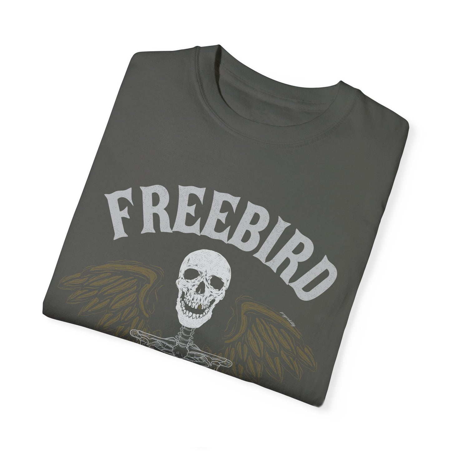 Freebird Don't Tread On Me Skull Wings Color Comfort Tshirt