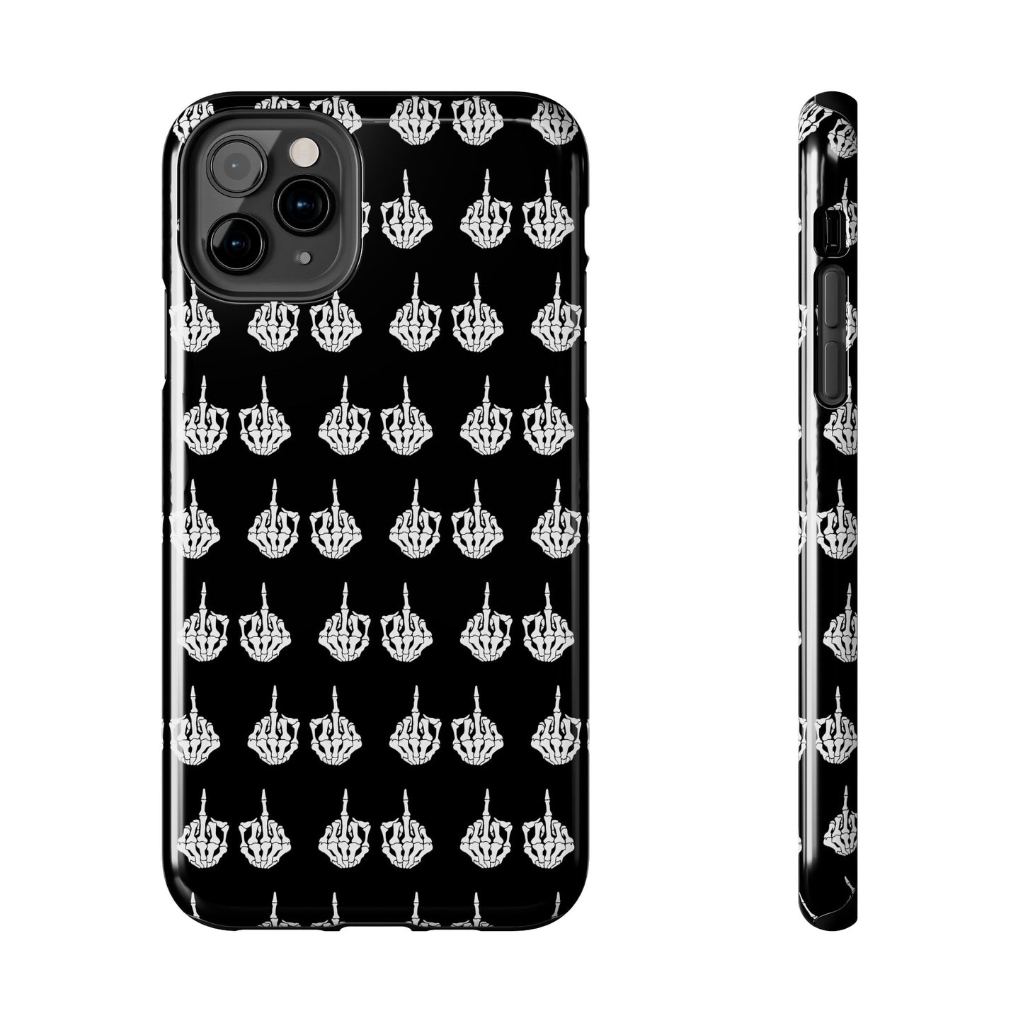 Fuck Off Skeleton Middle Finger Tough Phone Cases