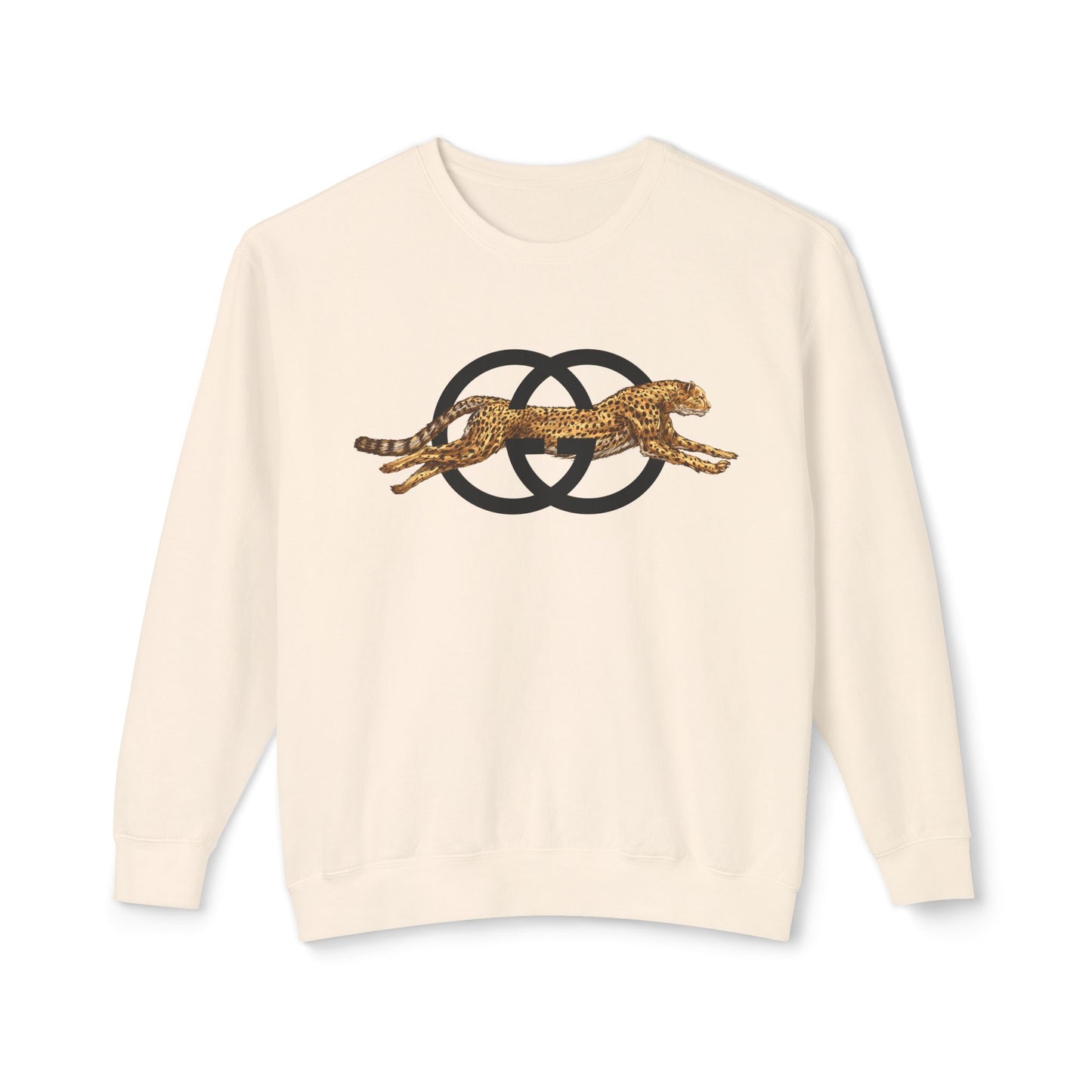 Luxury Designer Dupe GG Leopard Parody Color Comfort Unisex Lightweight Crewneck Sweatshirt