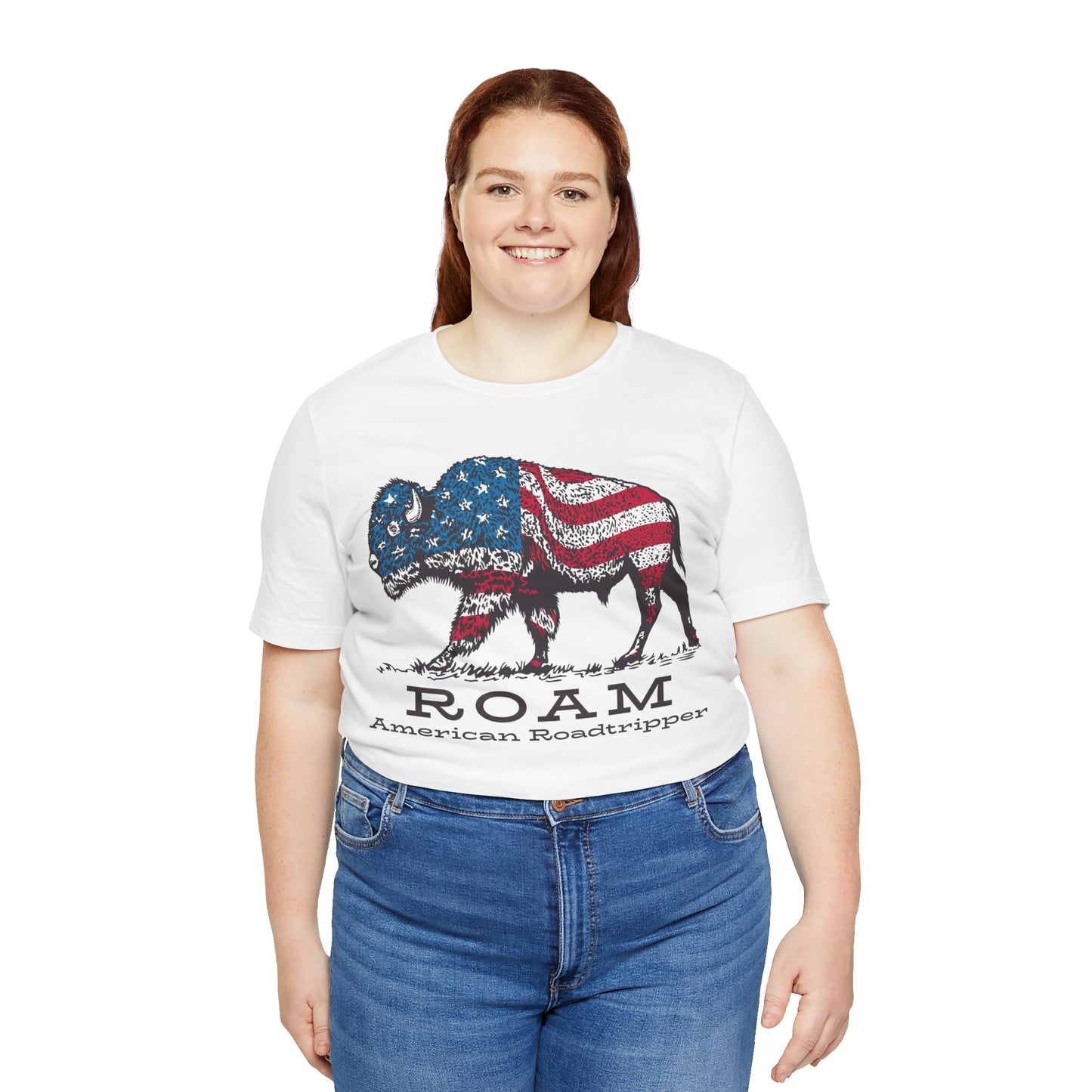 T-Shirt, American Roadtripper Roam, tshirt, USA, America, buffalo, graphic, quote, Travel, Roadtripping, Americana, Unisex Tee