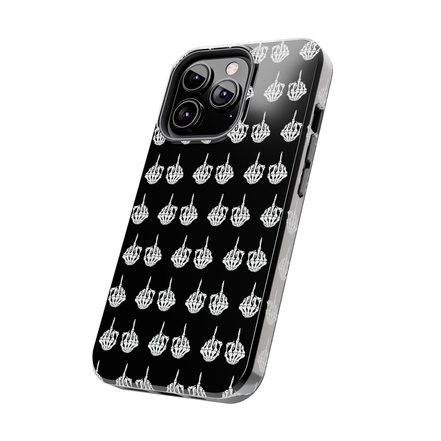 Fuck Off Skeleton Middle Finger Tough Phone Cases