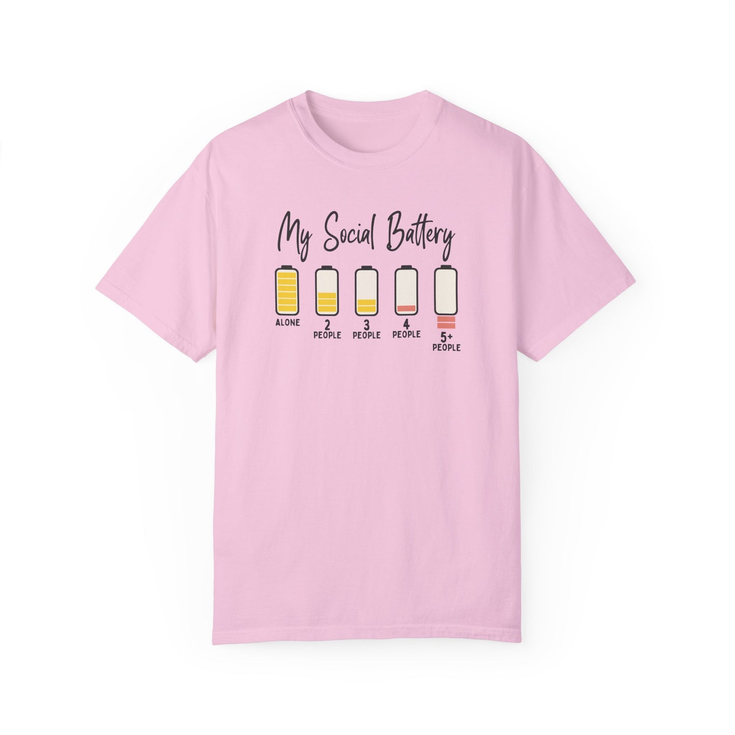 My Social Battery Socially Hungover Color Comfort Unisex Garment-Dyed T-shirt