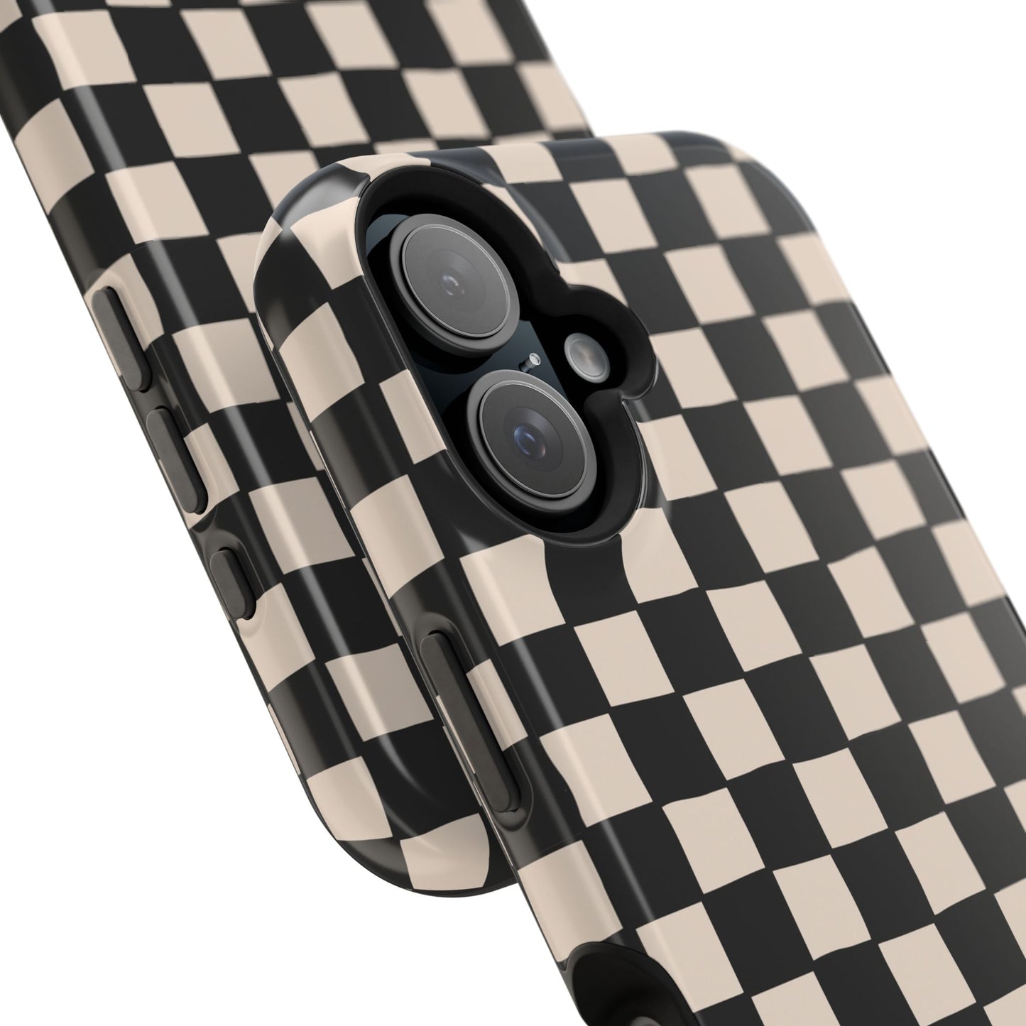 Black White Check Impact-Resistant Cases