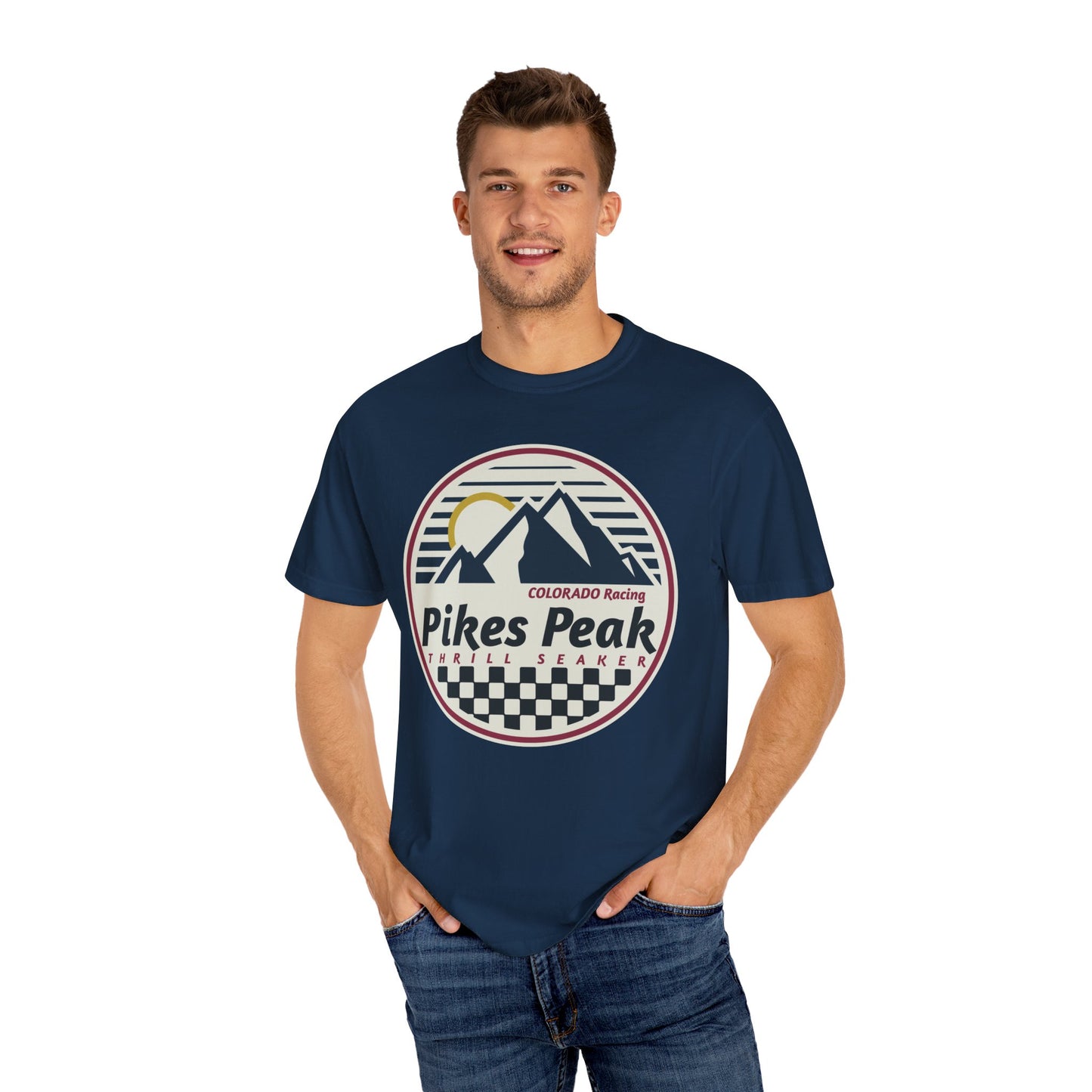 Pikes Peak Thrill Seeker Colorado Racing Comfort Colors Tshirt