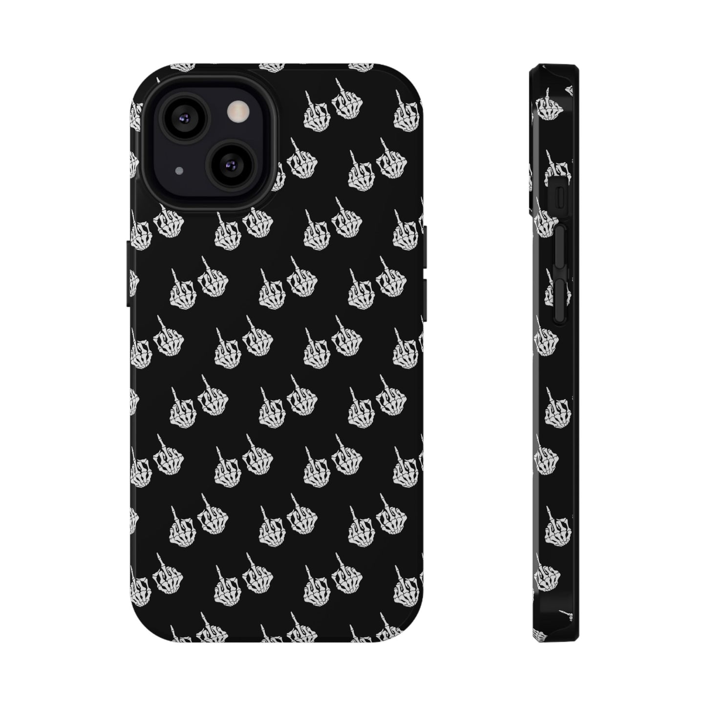 Fuck You Skeleton Middle Finger Impact-Resistant Cases