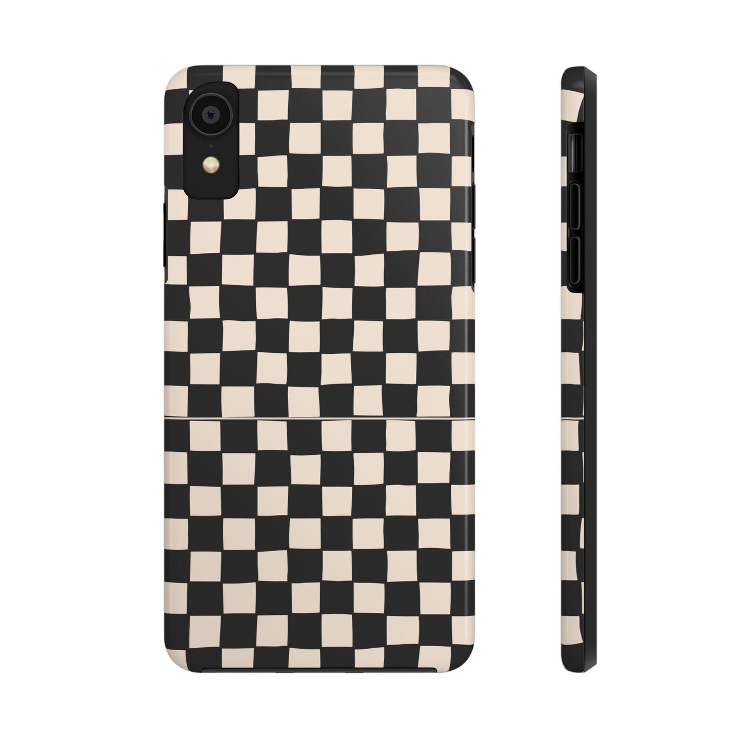 Black White Check Tough Phone Cases