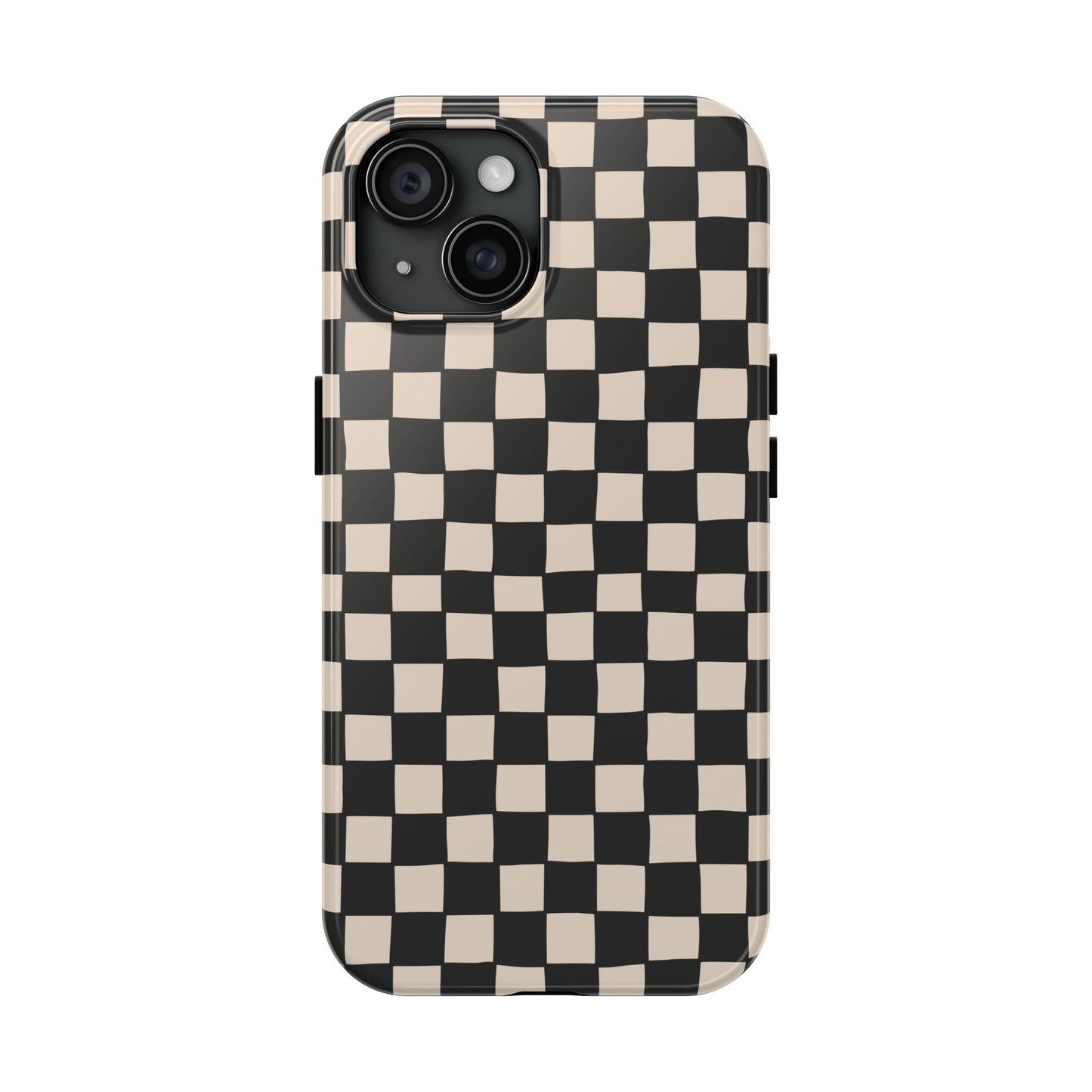 Black White Check Tough Phone Cases