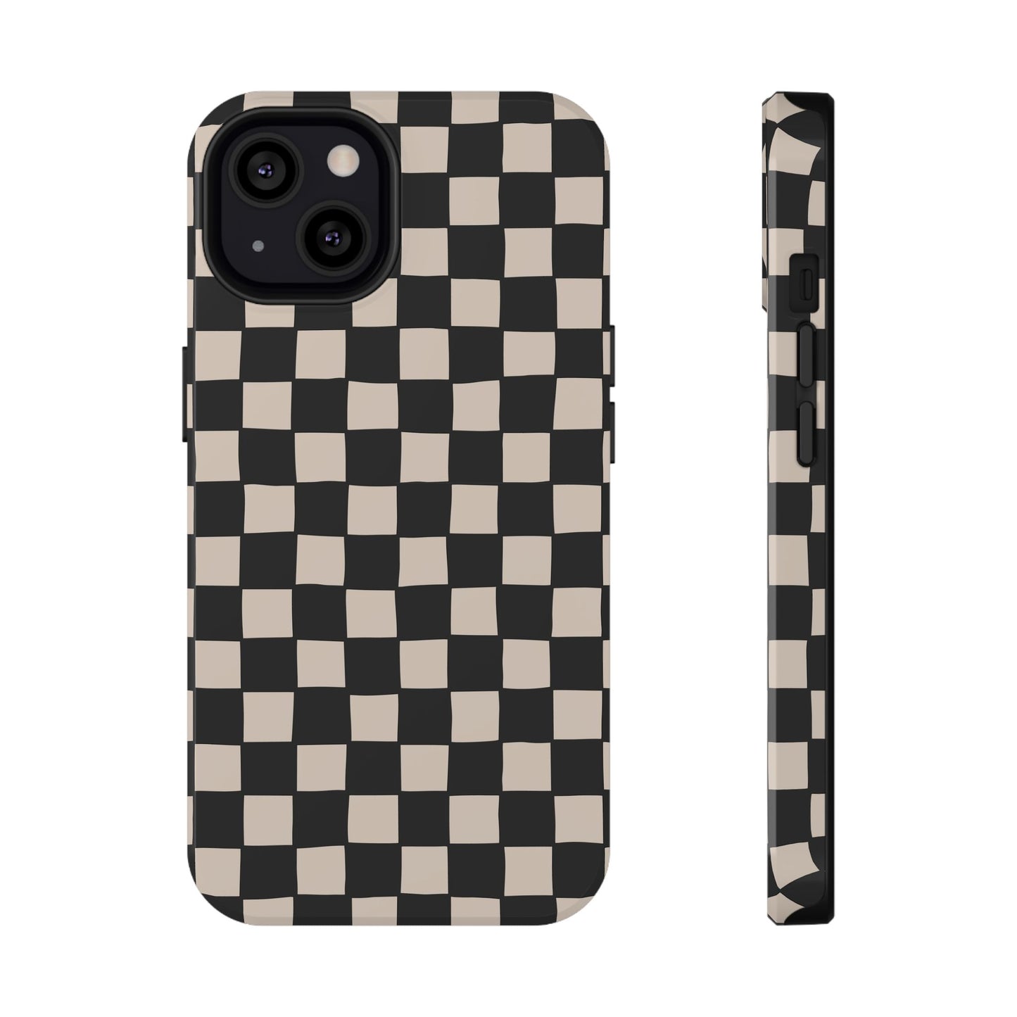 Black White Check Impact-Resistant Cases