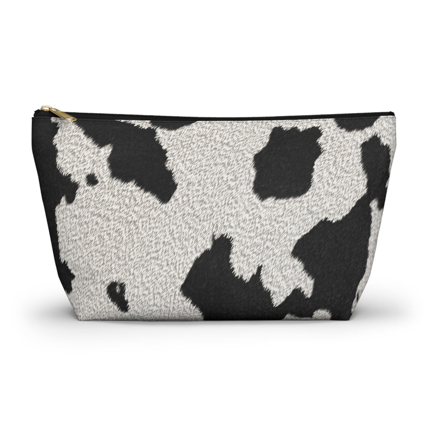 Cow Print Accessory Pouch w T-bottom