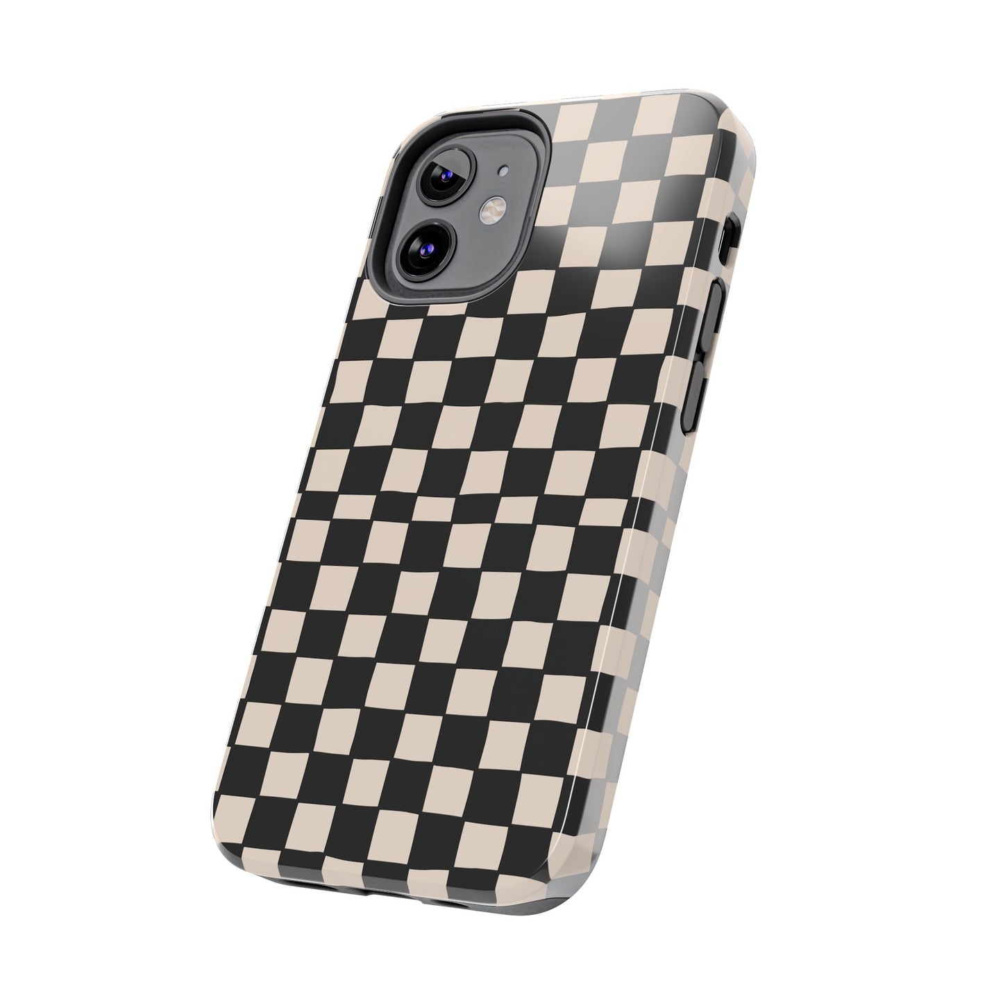 Black White Check Tough Phone Cases