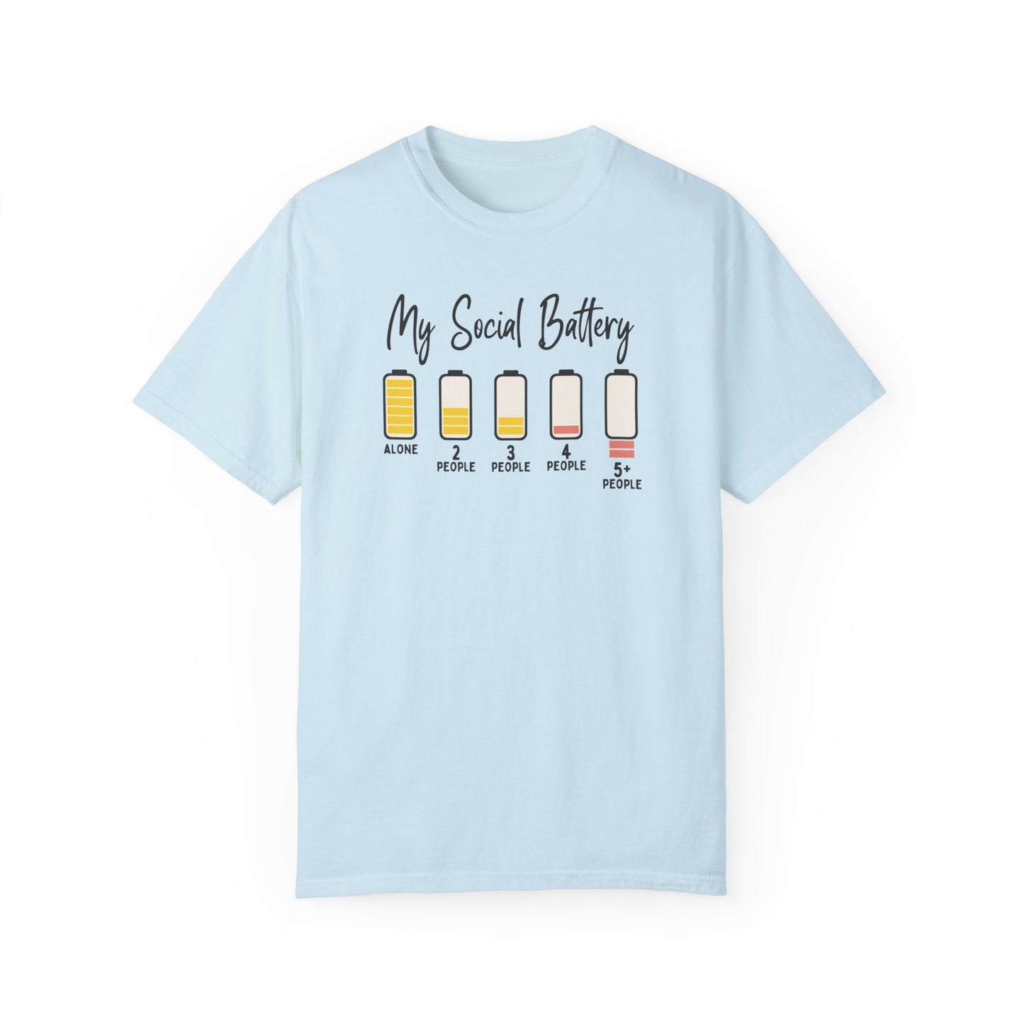 My Social Battery Socially Hungover Color Comfort Unisex Garment-Dyed T-shirt