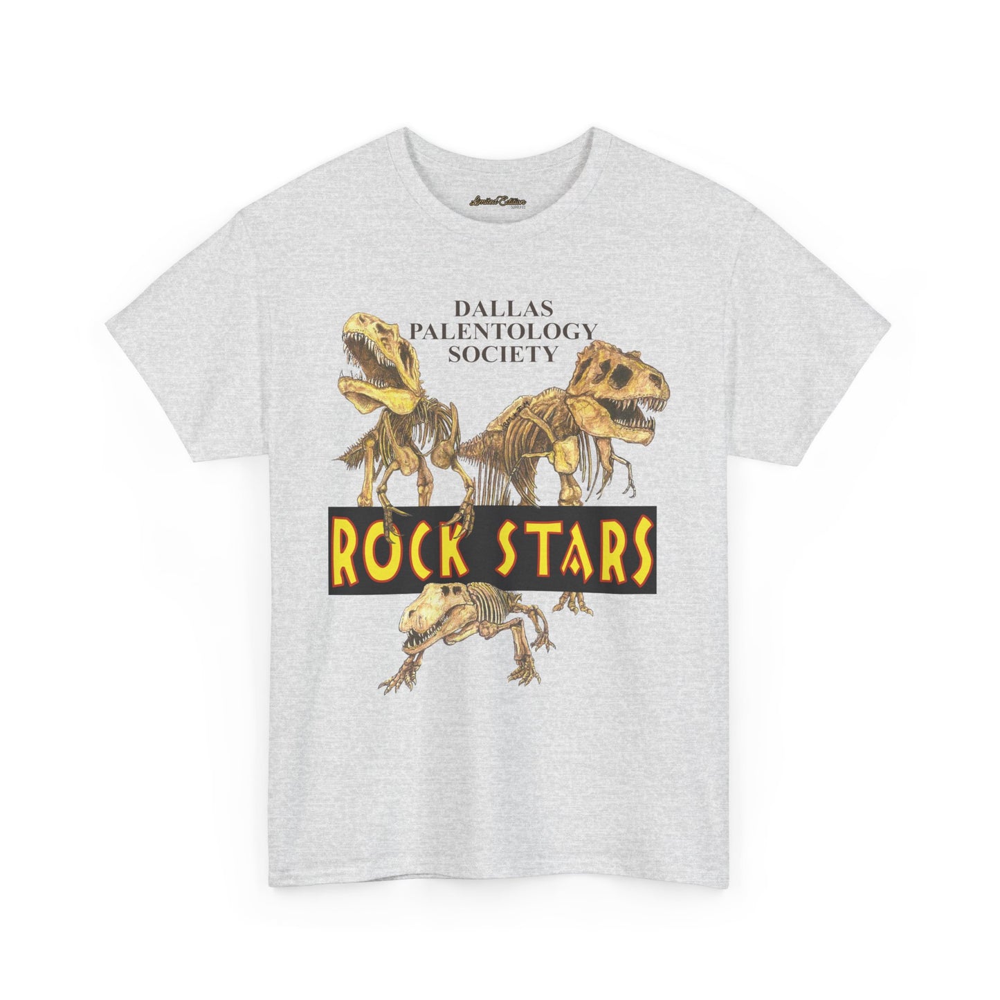 Rock Star Dinosaur Tee - Gildan 5000 Cotton Tshirt - Size S - 5x