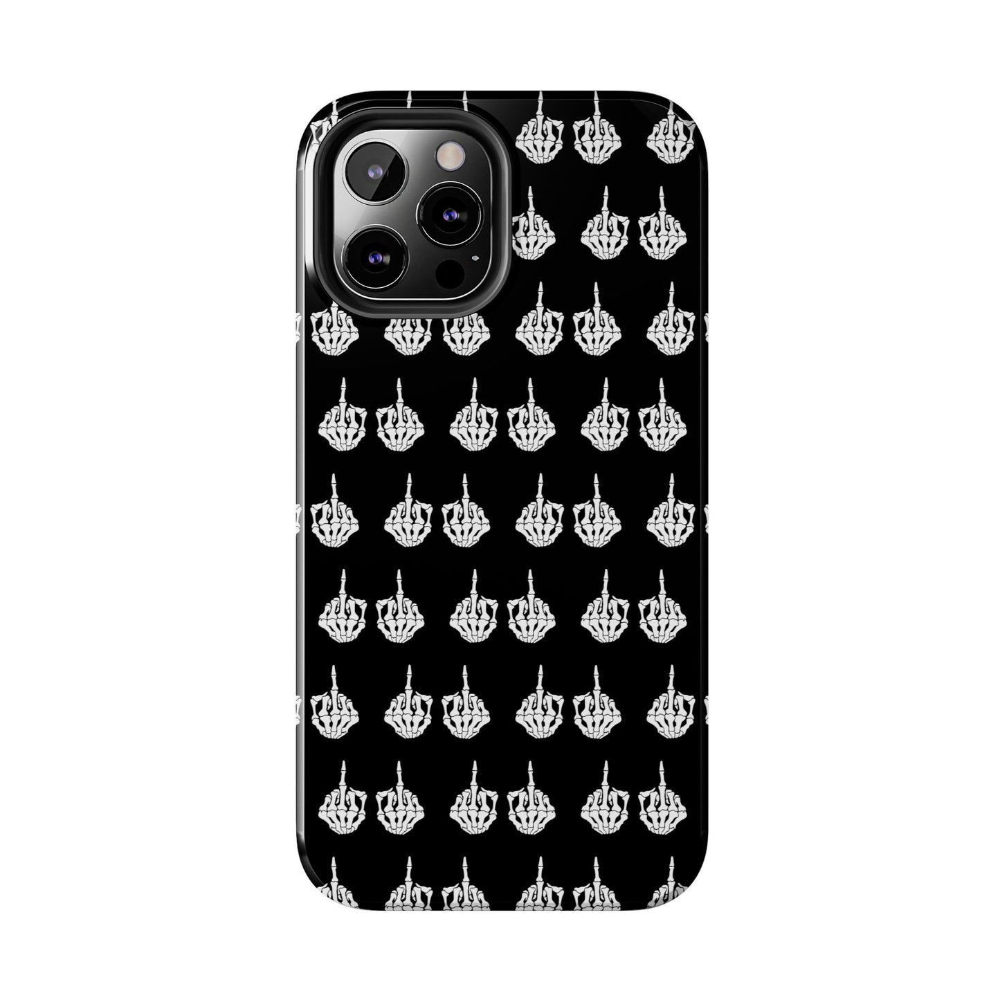 Fuck Off Skeleton Middle Finger Tough Phone Cases