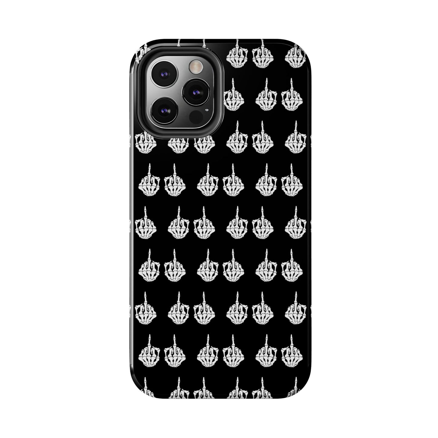 Fuck Off Skeleton Middle Finger Tough Phone Cases