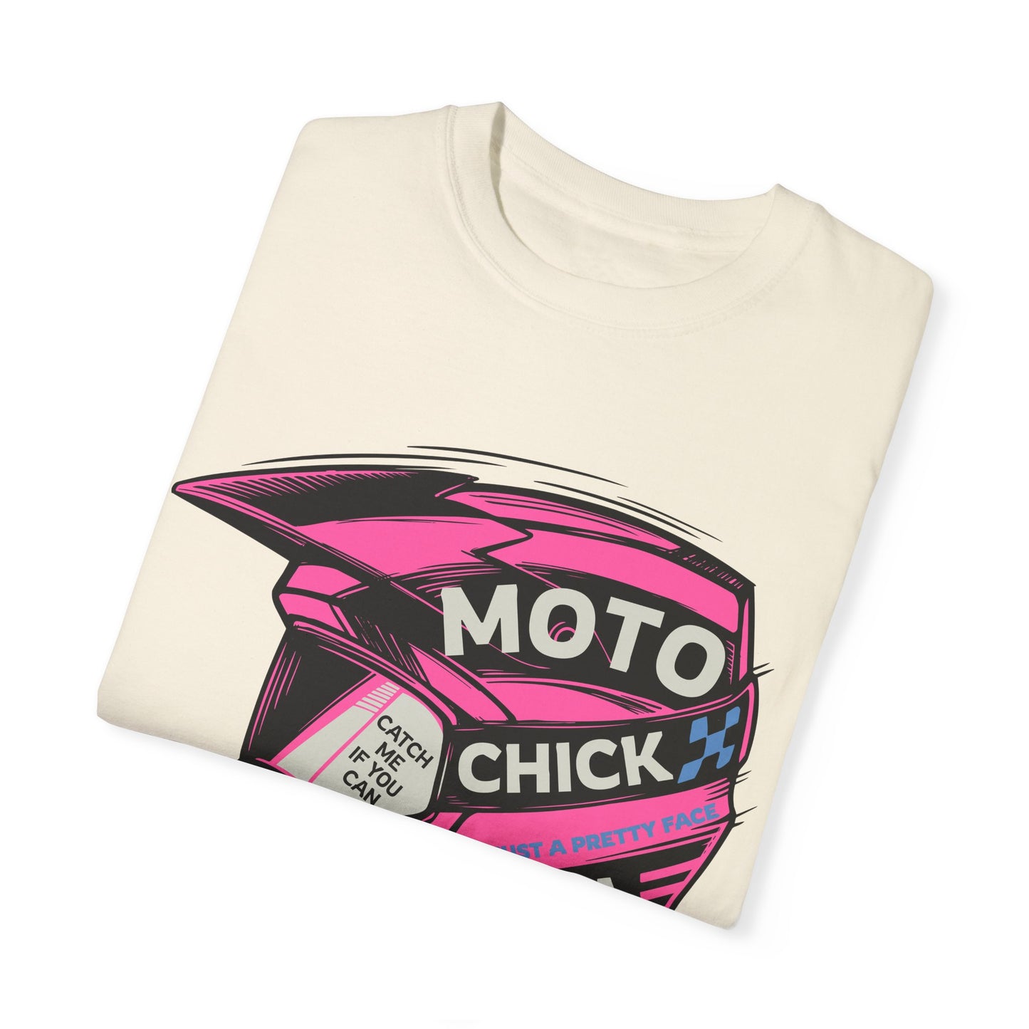 Women's Moto Chick MotoX MotoCross Motorcycle Dirtbike Offroad Garment-Dyed T-shirt