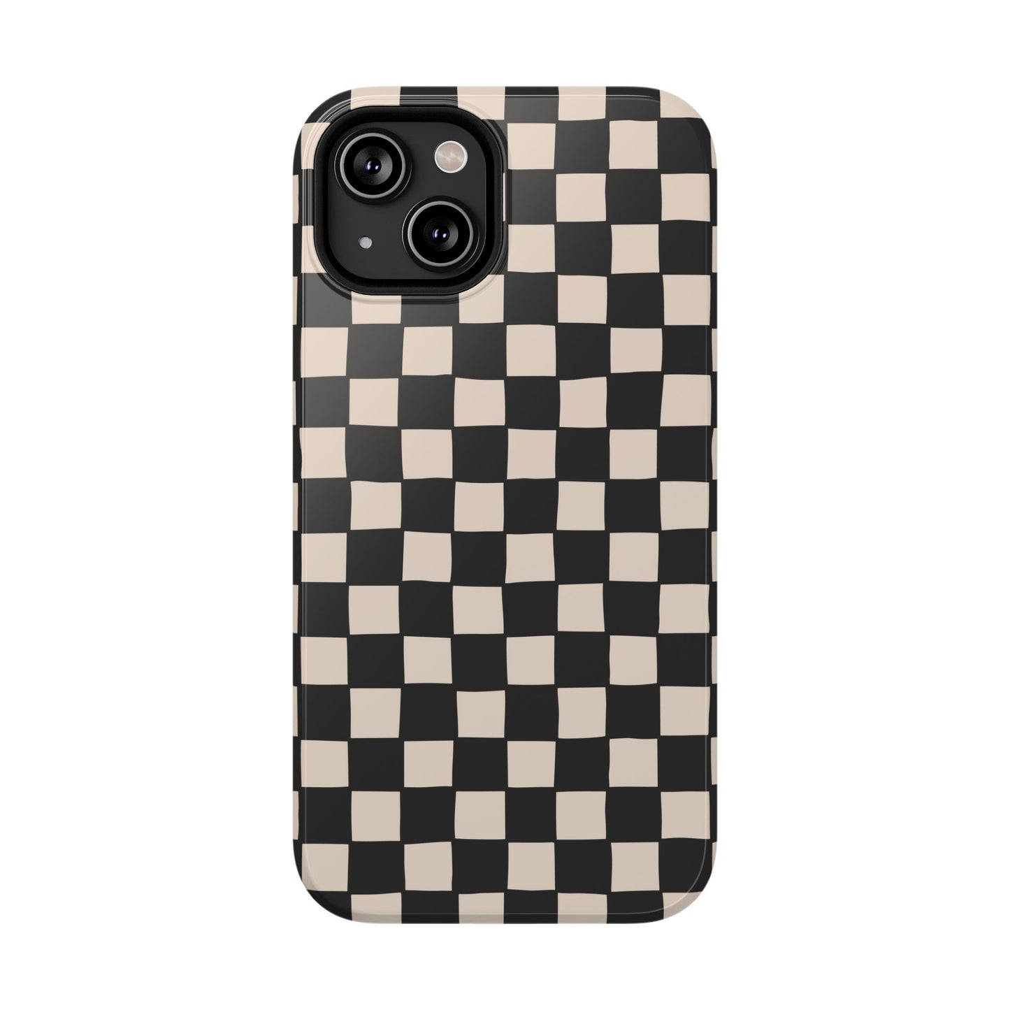Black White Check Impact-Resistant Cases