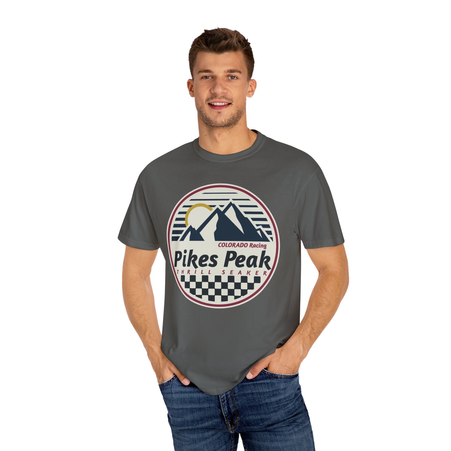 Pikes Peak Thrill Seeker Colorado Racing Comfort Colors Tshirt