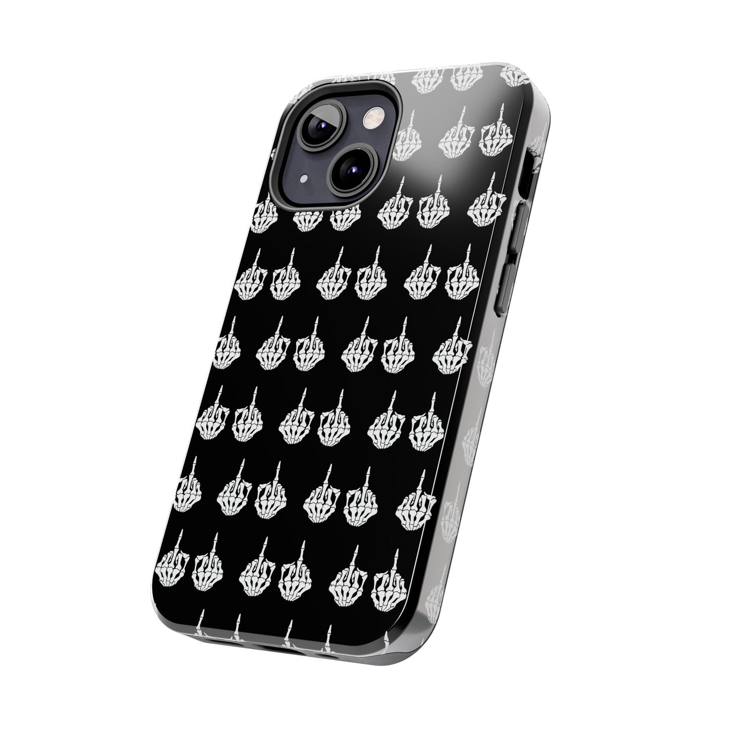 Fuck Off Skeleton Middle Finger Tough Phone Cases