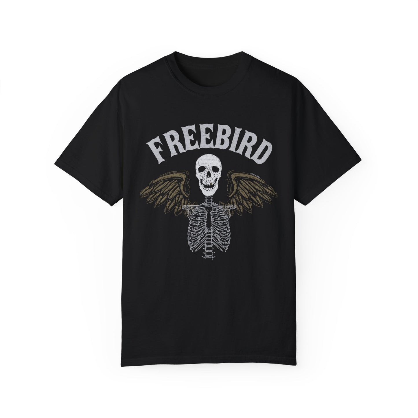 Freebird Don't Tread On Me Skull Wings Color Comfort Tshirt