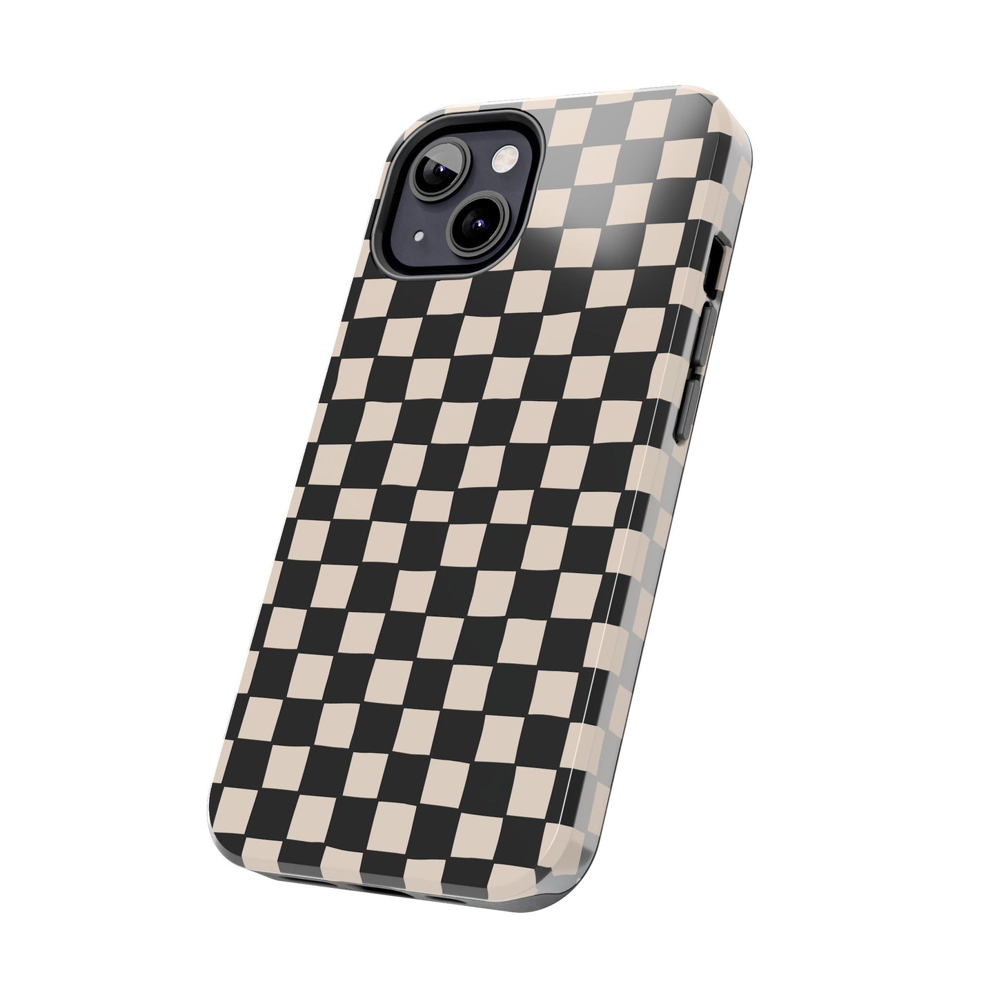 Black White Check Tough Phone Cases
