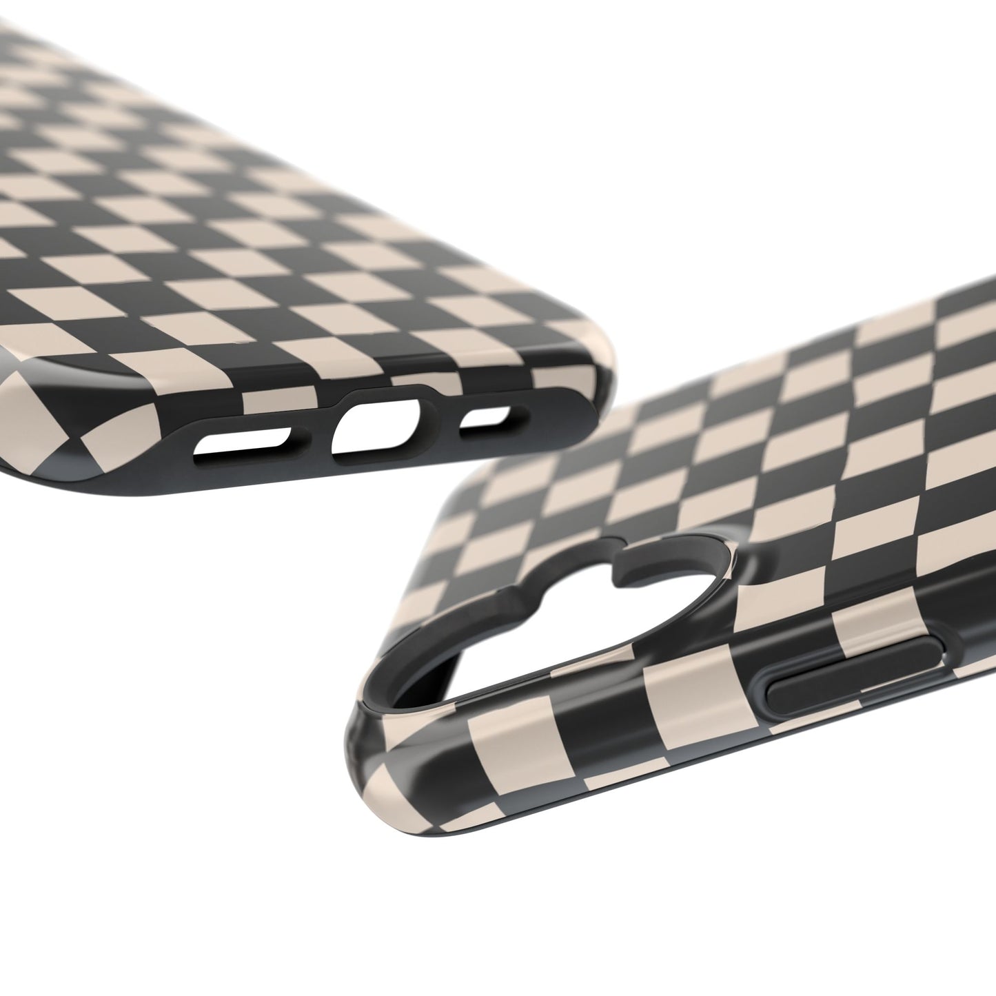 Black White Check Impact-Resistant Cases