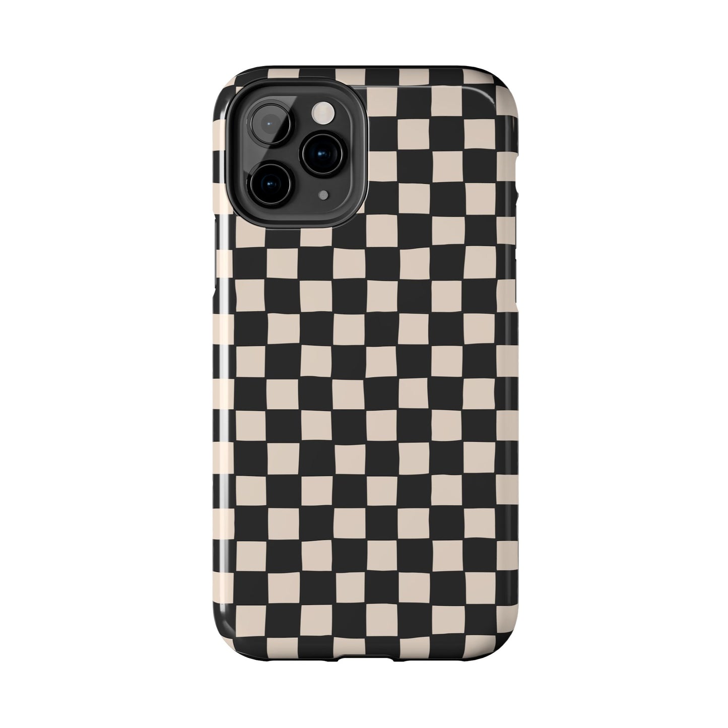 Black White Check Tough Phone Cases