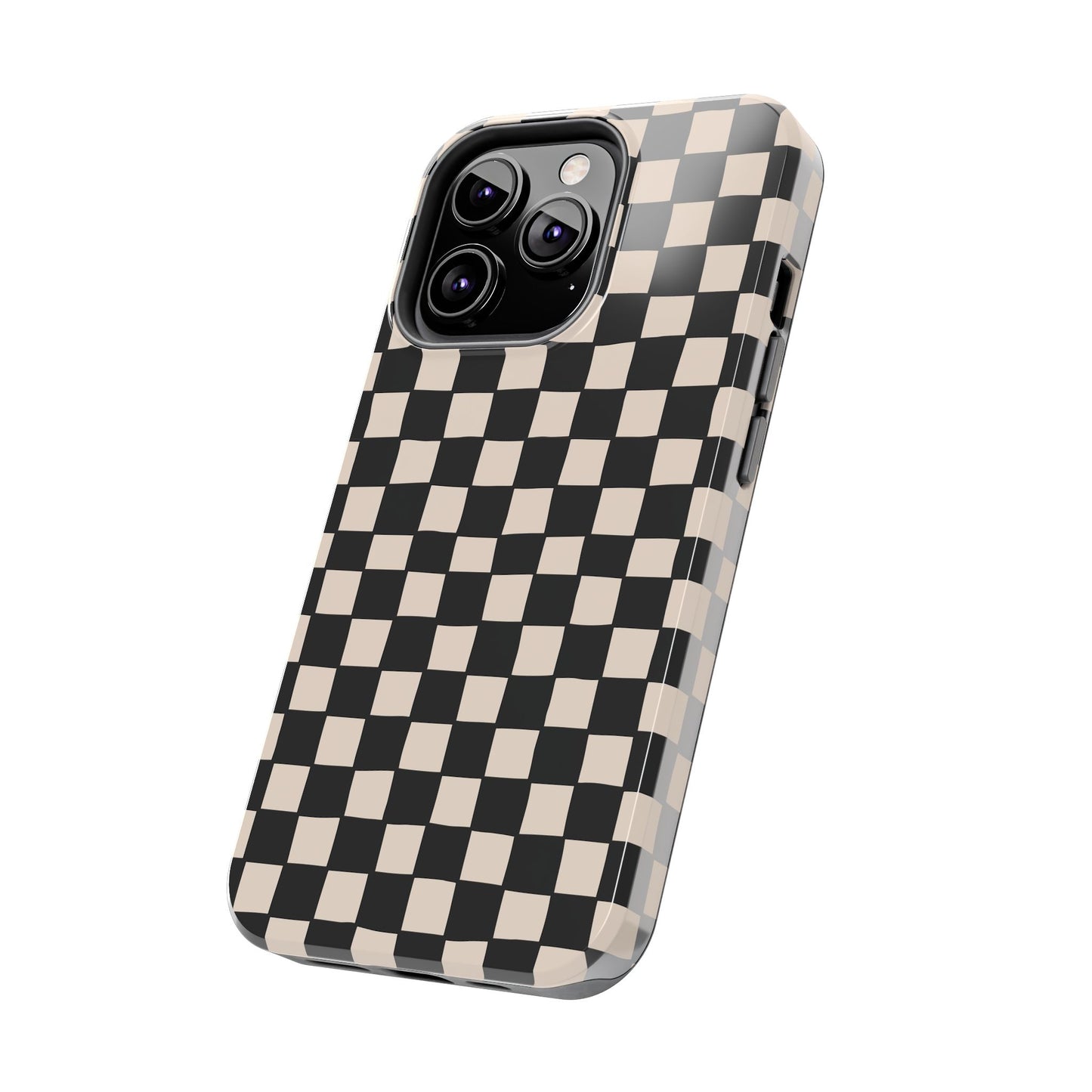Black White Check Tough Phone Cases