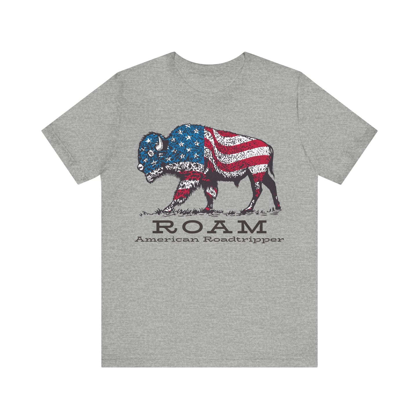 T-Shirt, American Roadtripper Roam, tshirt, USA, America, buffalo, graphic, quote, Travel, Roadtripping, Americana, Unisex Tee