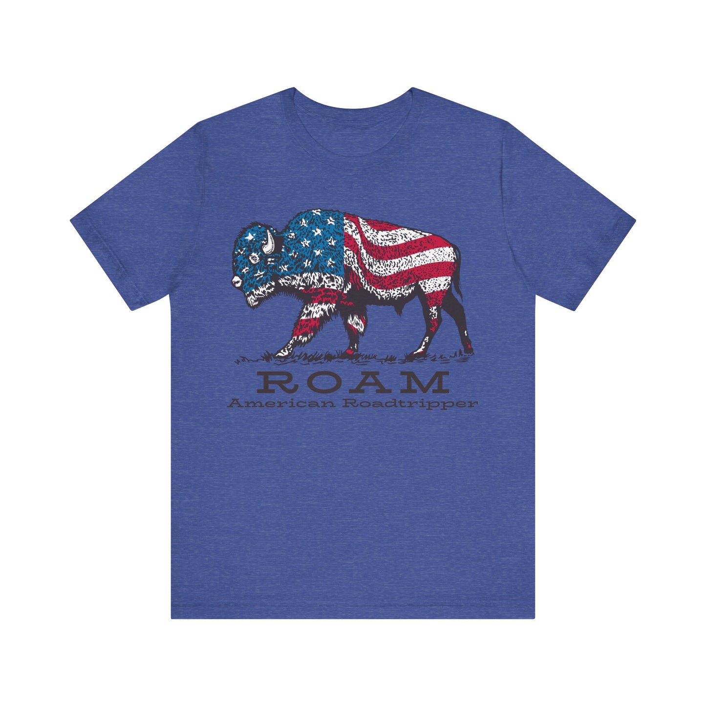 T-Shirt, American Roadtripper Roam, tshirt, USA, America, buffalo, graphic, quote, Travel, Roadtripping, Americana, Unisex Tee
