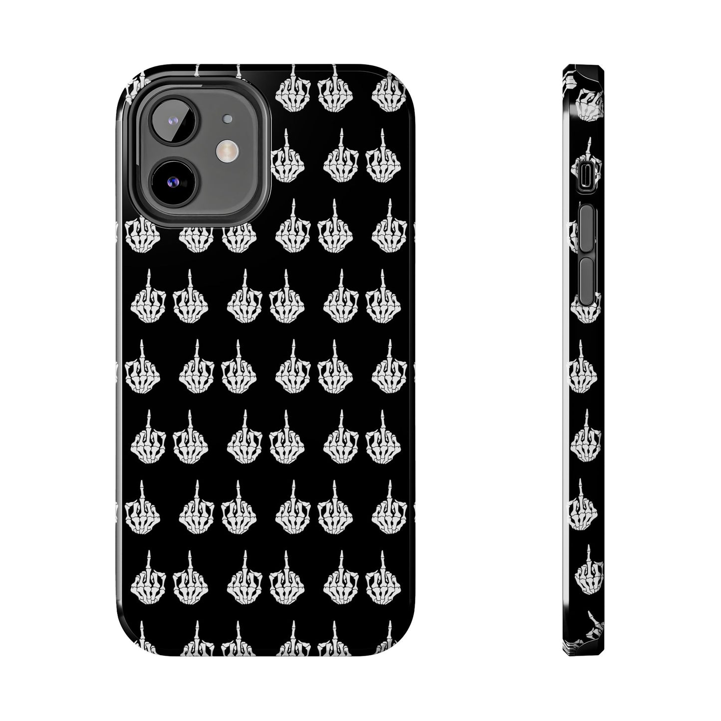 Fuck Off Skeleton Middle Finger Tough Phone Cases