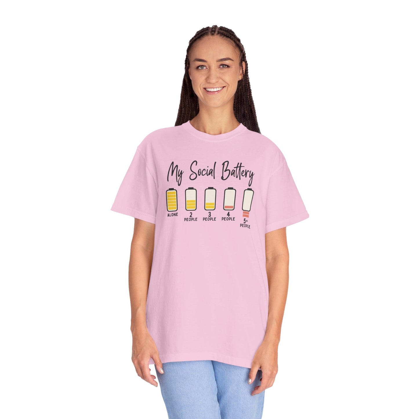 My Social Battery Socially Hungover Color Comfort Unisex Garment-Dyed T-shirt