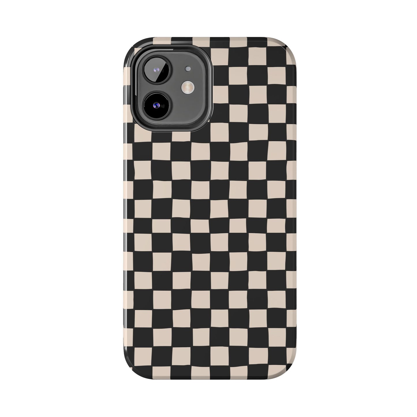 Black White Check Tough Phone Cases