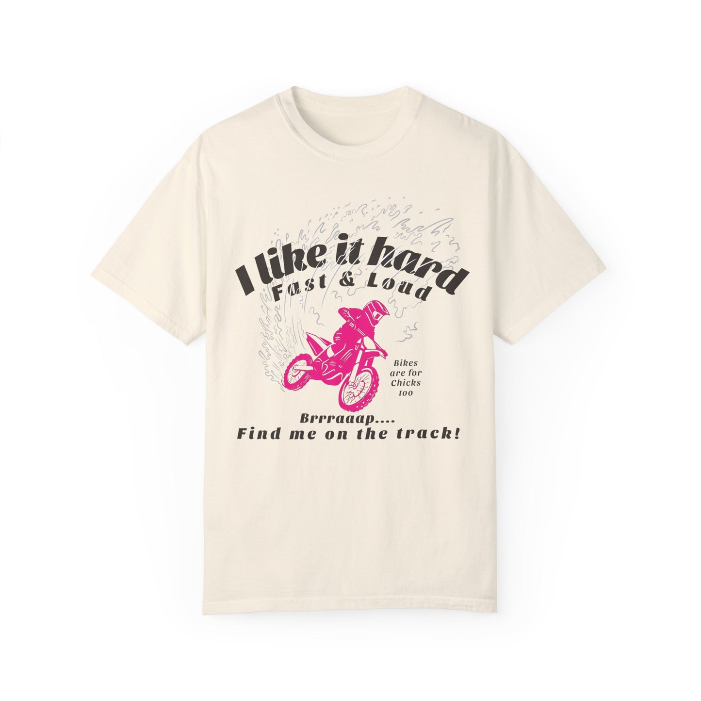 Women's MotoX Motorcycle Offroad DirtBike Garment-Dyed T-shirt