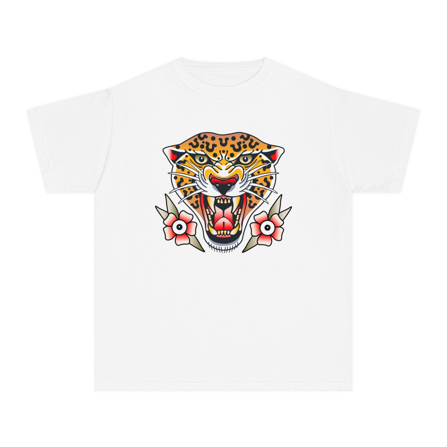 Rebel Leopard Youth Midweight Comfort Colors Tee